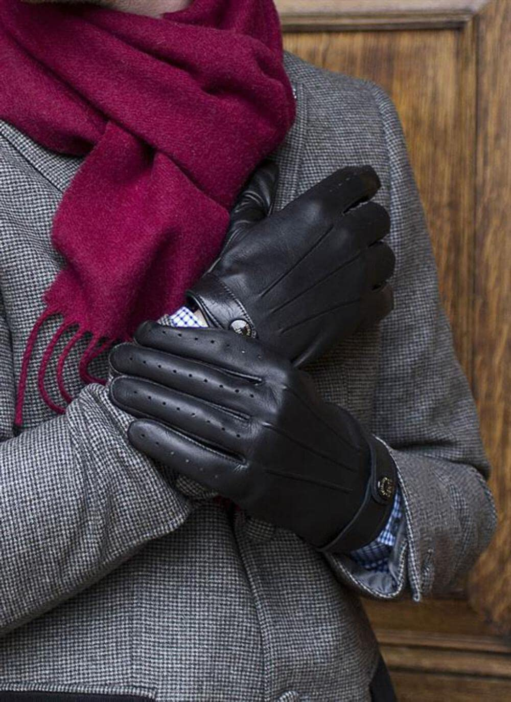 Dents Men'S Daniel Craig Fleming Leather Unlined Driving Gloves, Small image number 1