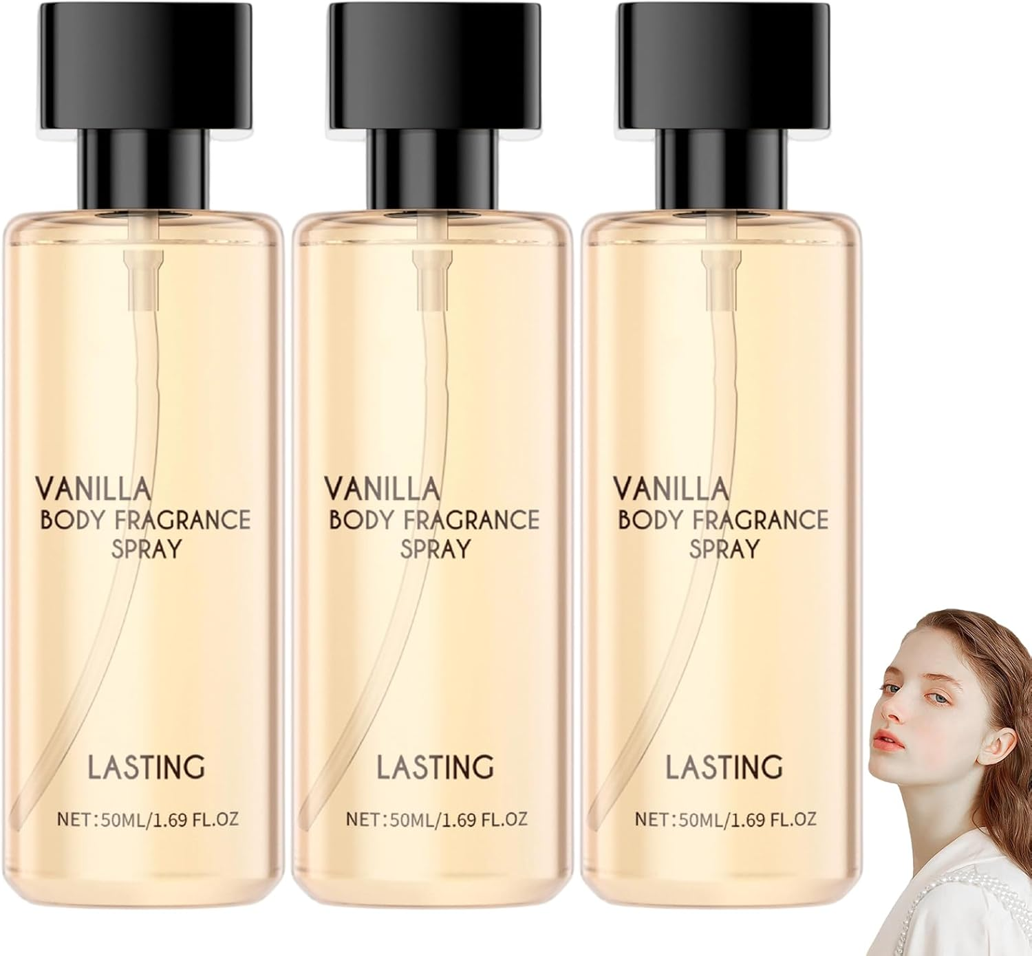 Vanilla Body Fragrance Spray, Hair and Body Mist for Women, Long Lasting Fragrance, Nourishing Hydrating, Travel Size, Lightweight (1Pcs)