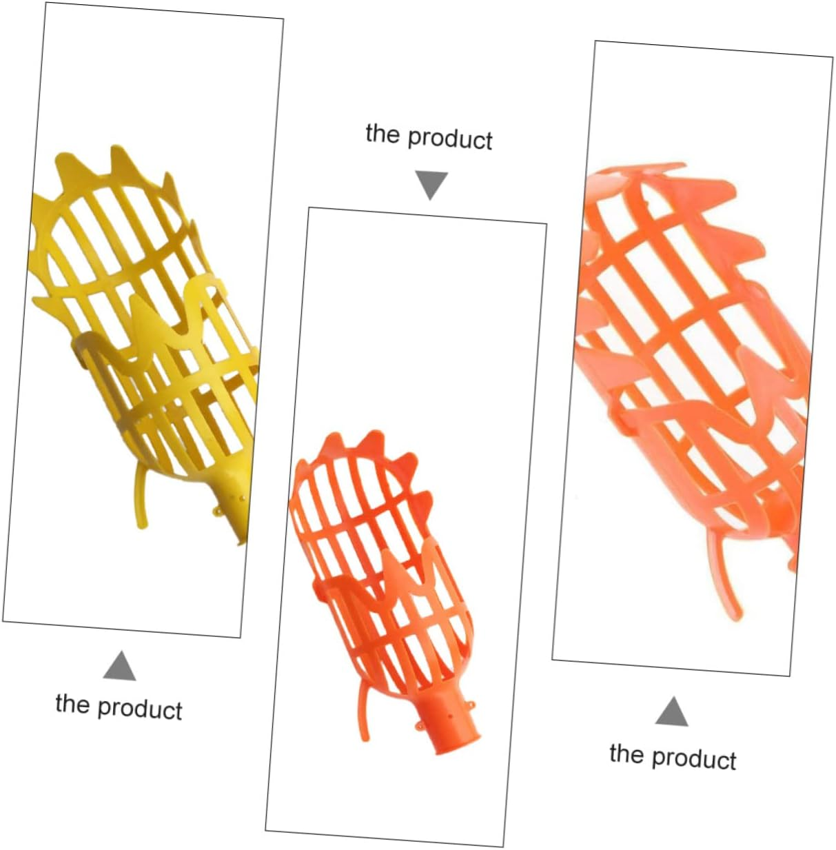 Yardenfun 2 Pcs Telescoping Fruit Picker Tool High Fruit Pole with Basket S Orange Yellow for Easy Harvesting of Oranges Mangoes and More image number 6