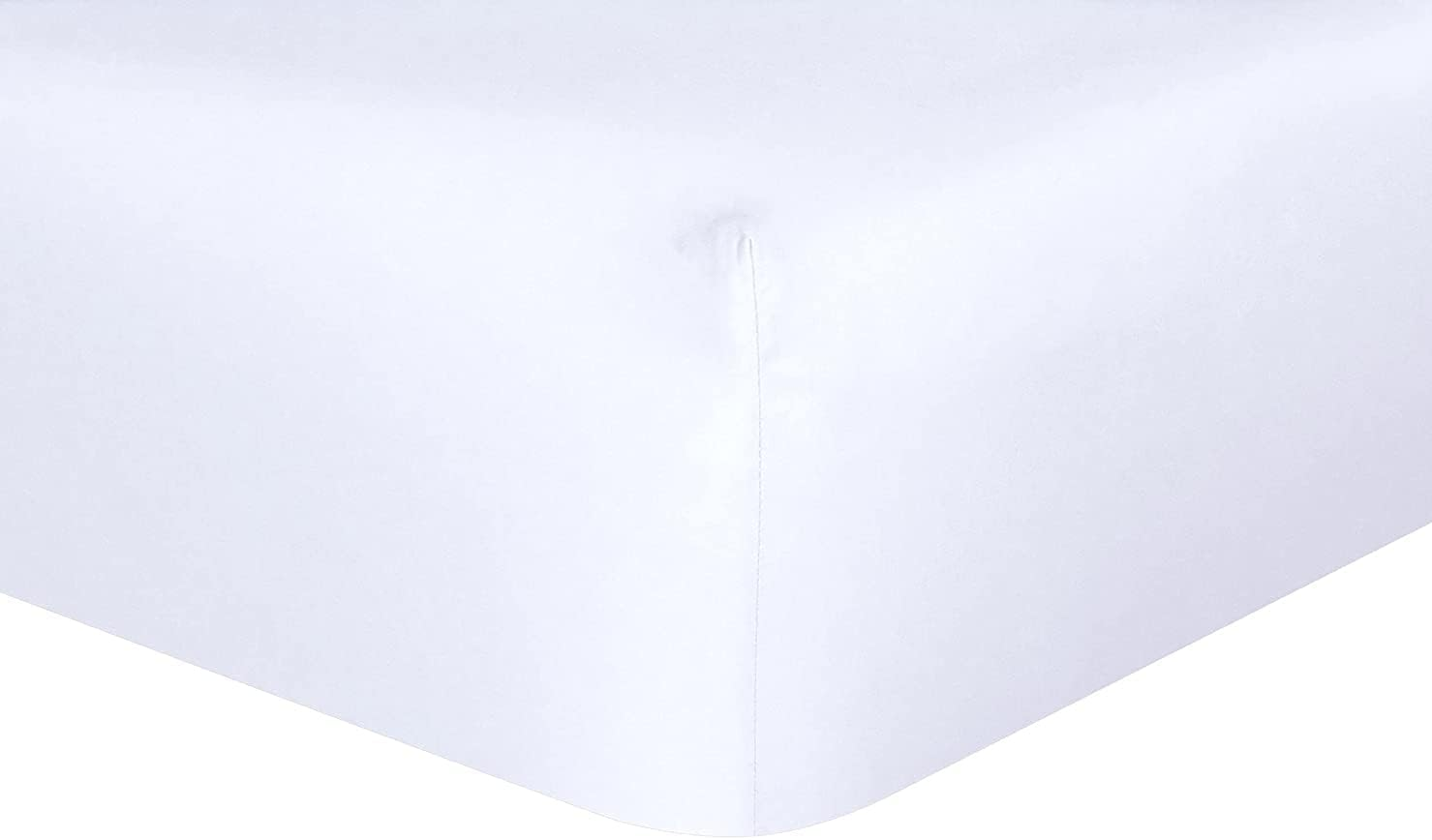 Sleepdown Fitted Sheet Plain Warm Cosy Breathable Super Soft 100% Bamboo Bedsheet Bed Linen 32Cm Extra Deep Pockets - White - Double, (5056242894582)