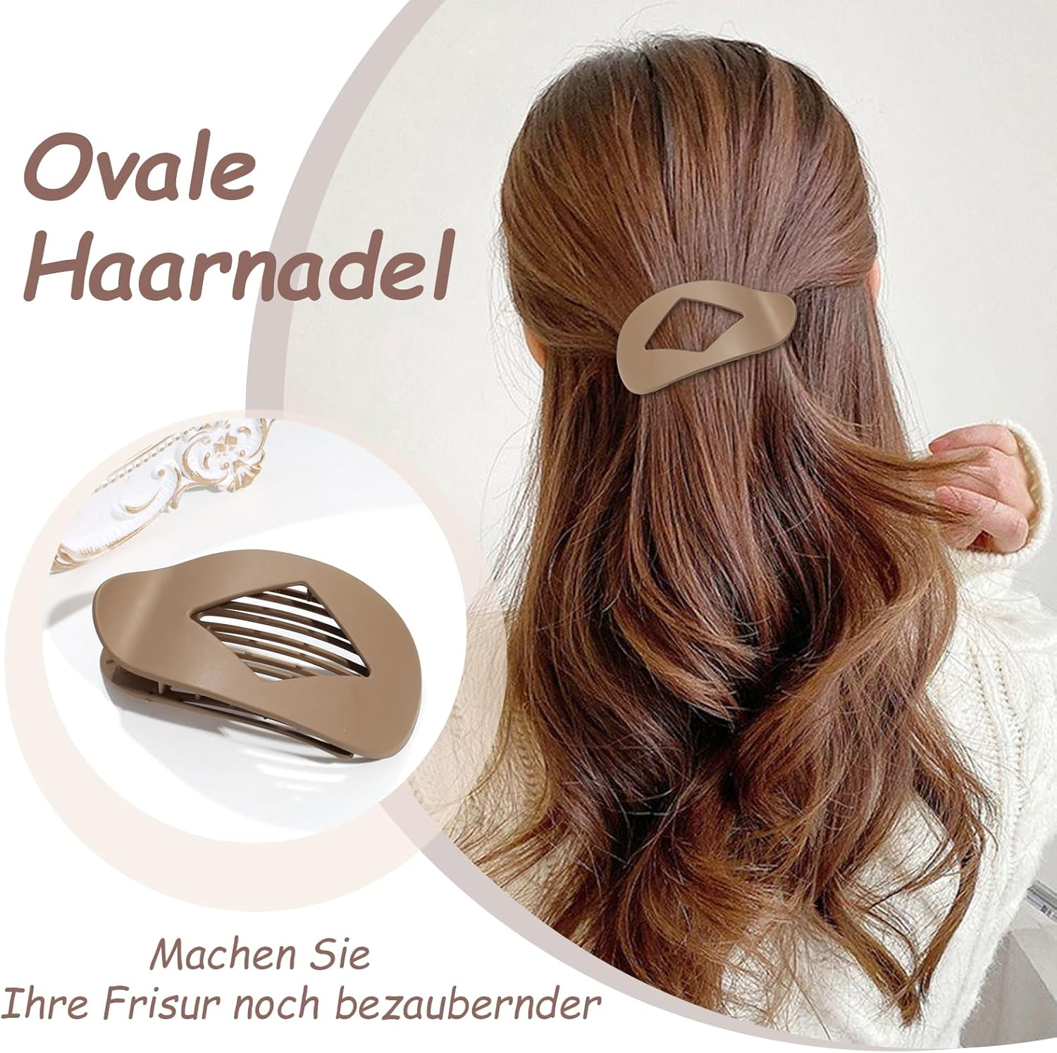 Pack of 8 Hair Clips, Women'S Hair Clip, Flat Hair Clips Set for Thin and Thick Hair, Plain Hair Clips, Large Duckbill Clips, Duckbill Clip, Ideal for Lying down and Driving image number 6