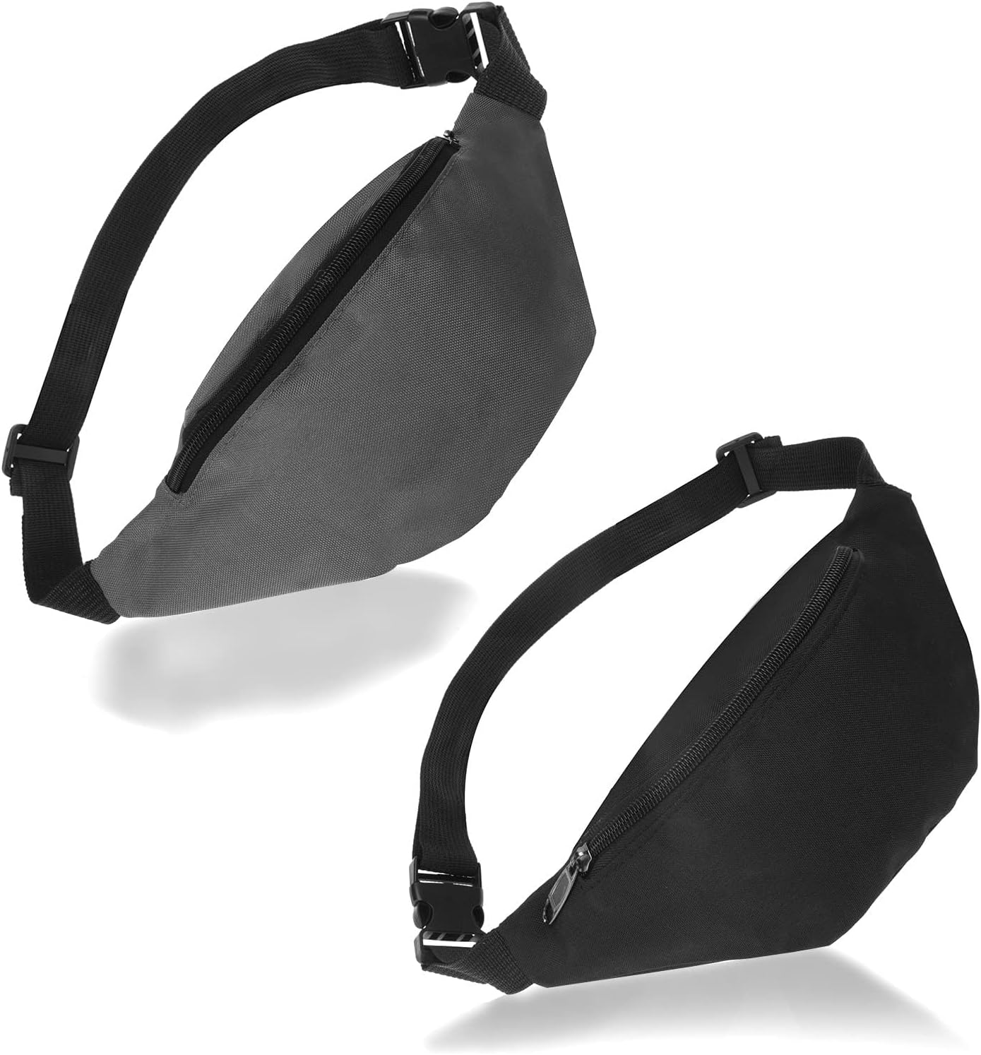 Kvadouly 2 Pcs Fanny Pack Running Waist Pack for Men & Women &ndash; Lightweight Adjustable Belt Bag for Running, Cycling, Hiking, Traveling, Workout, Rave, Outdoor Activities image number 6