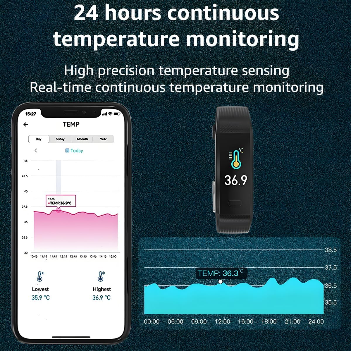 Fitness Tracker Sport Bracelet Smart Watch Activity Tracker Waterproof Fitness Band Wristbands for Sports image number 4