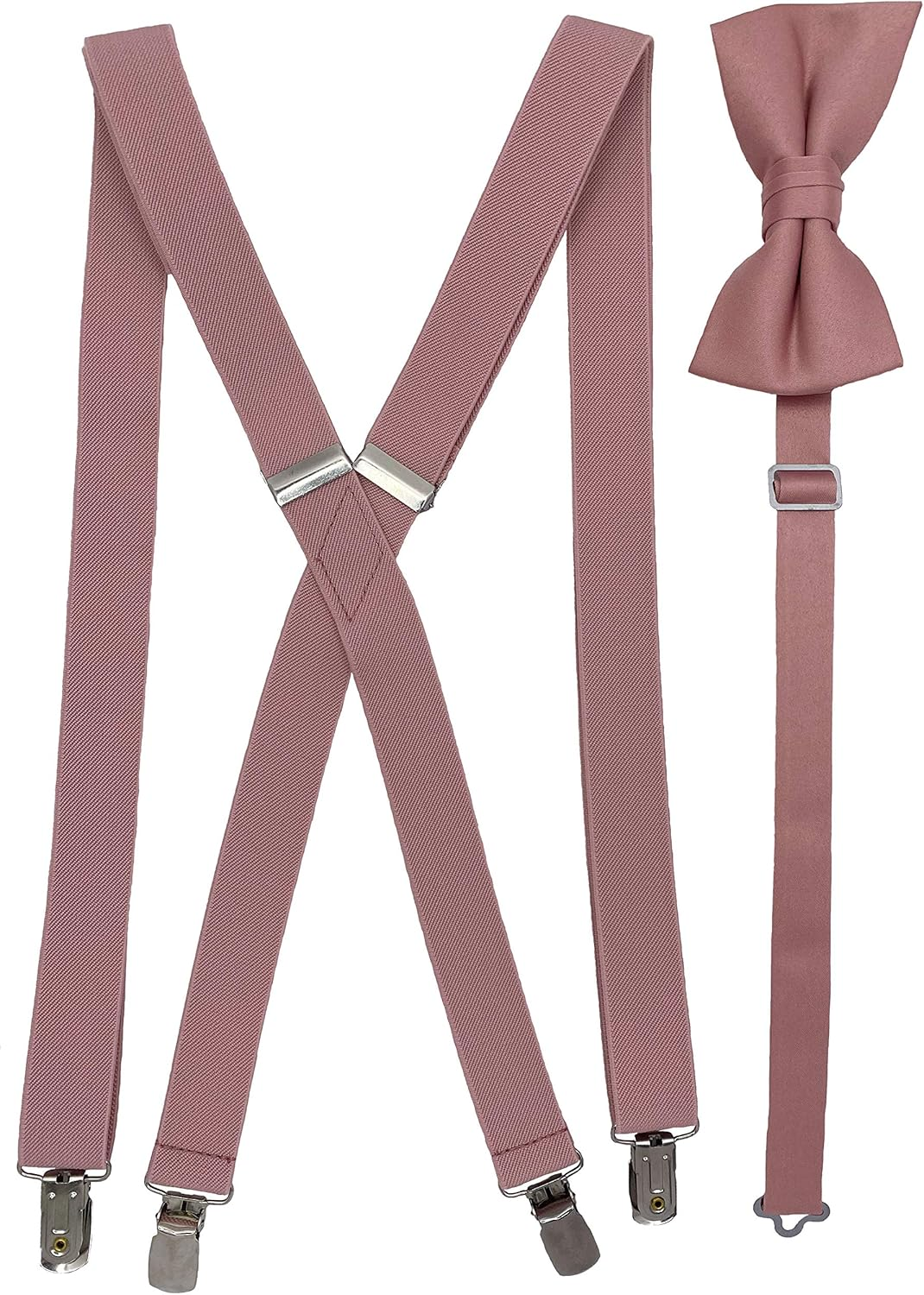 Spencer J'S Men'S X Back Suspenders & Bowtie Set Variety of Colors