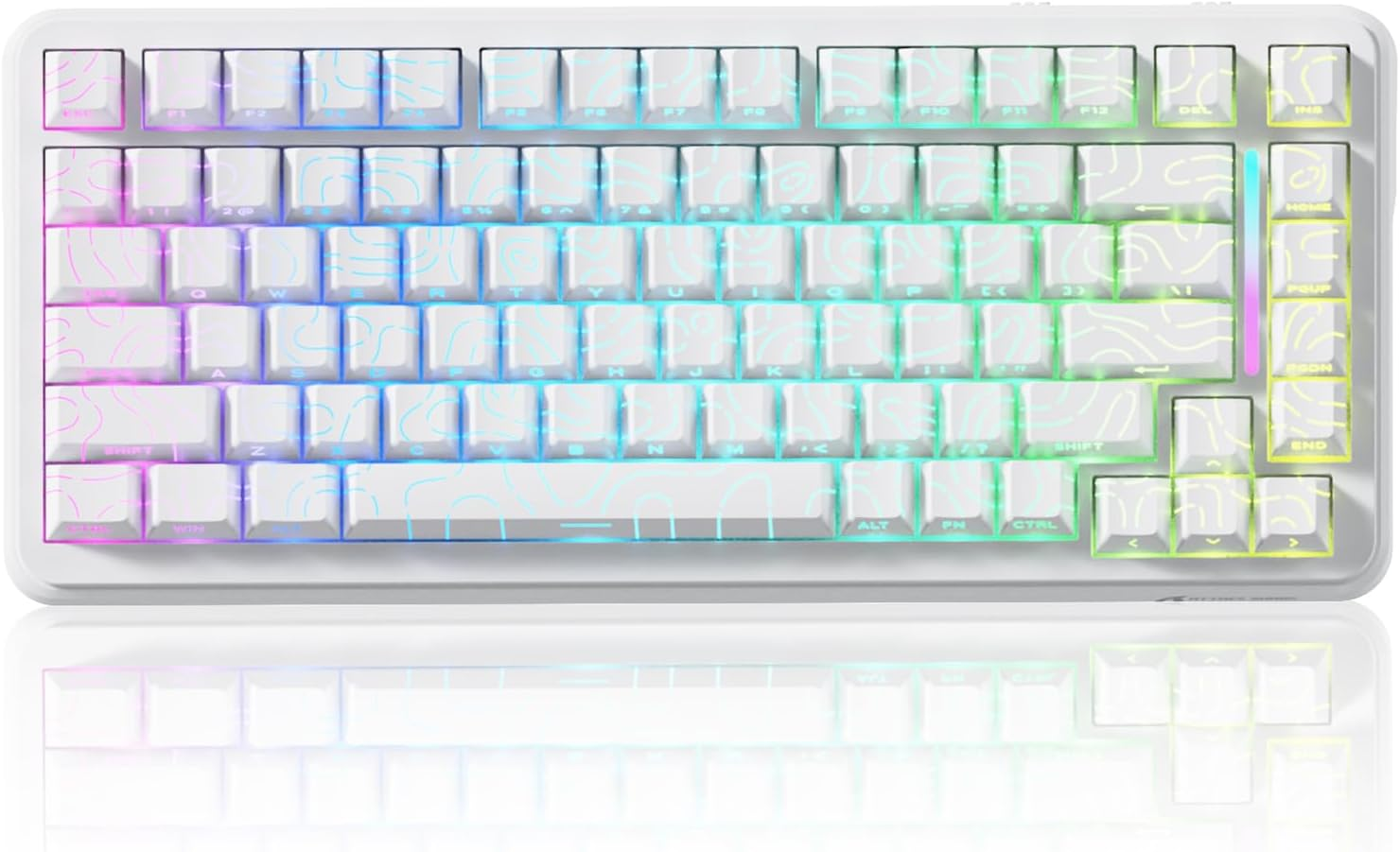 Attack Shark X82PRO HE 75% Wireless Rapid Trigger Gaming Keyboard, Hall Effect Magnetic Switch Keyboard with 0.01Mm RT Adjustable Actuation, 8Khz Polling Rate, Hot-Swap, RGB, for PC Gamer (Black)