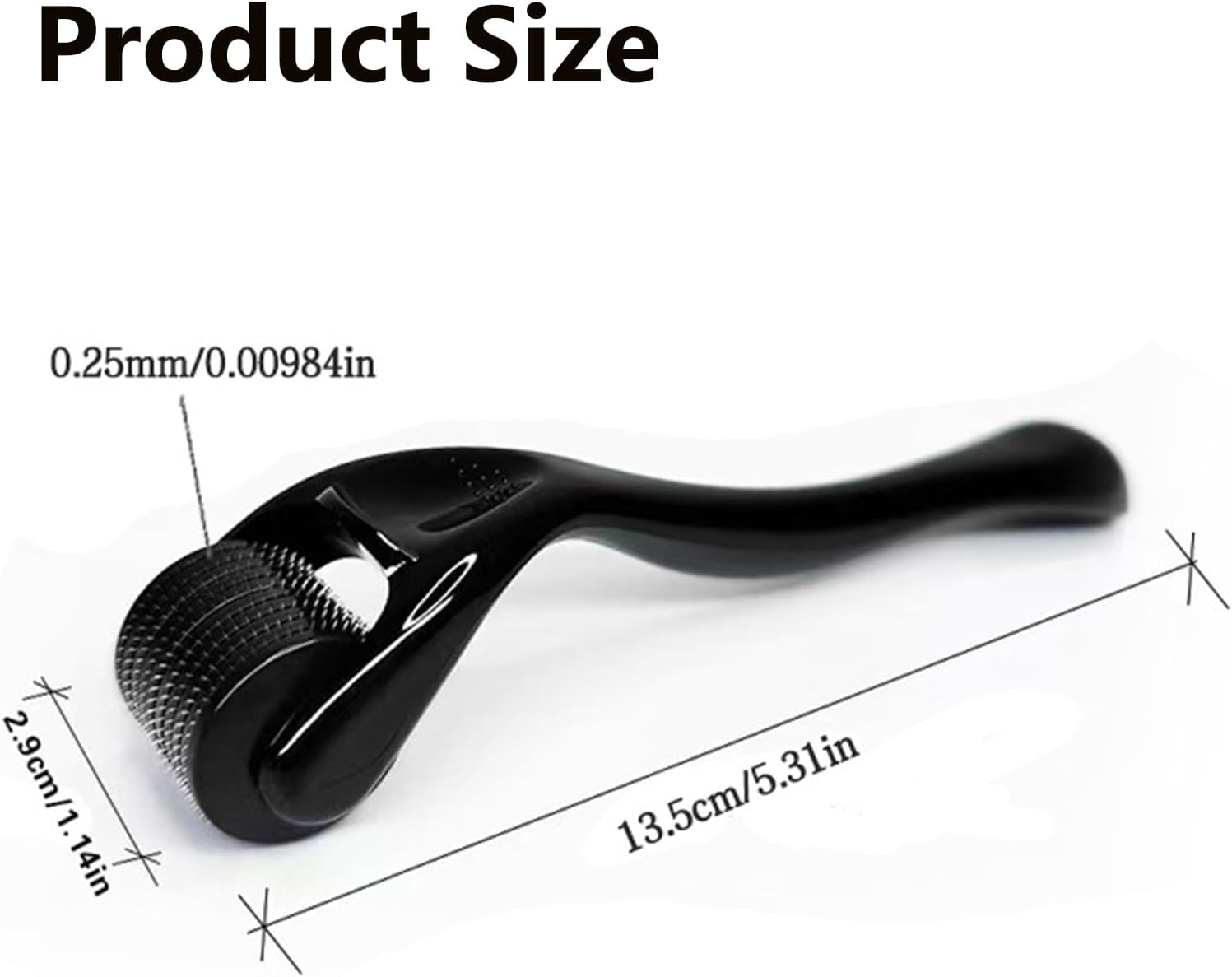 2PCS 0.5Mm Derma Roller for Face, Body & Beard, 540 Titanium Micro Needles for Hair Growth & Skin Rejuvenation, Stimulates Collagen, At-Home Microneedling Tool for Men & Women, Safe Painless (Purple)