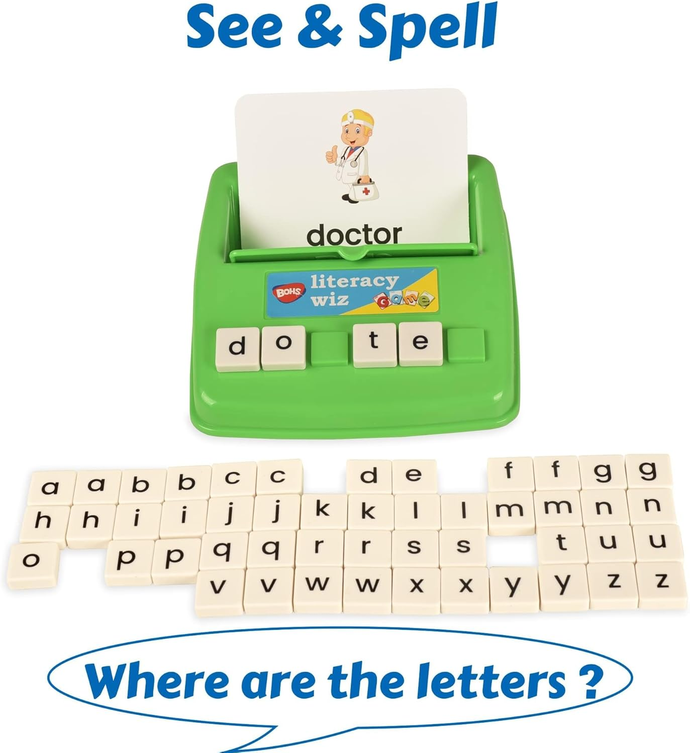 BOHS English Literacy Wiz Fun Game -Lower Case Sight Words - 60 Flash Cards - Preschooler Language Learning Educational Toys image number 6