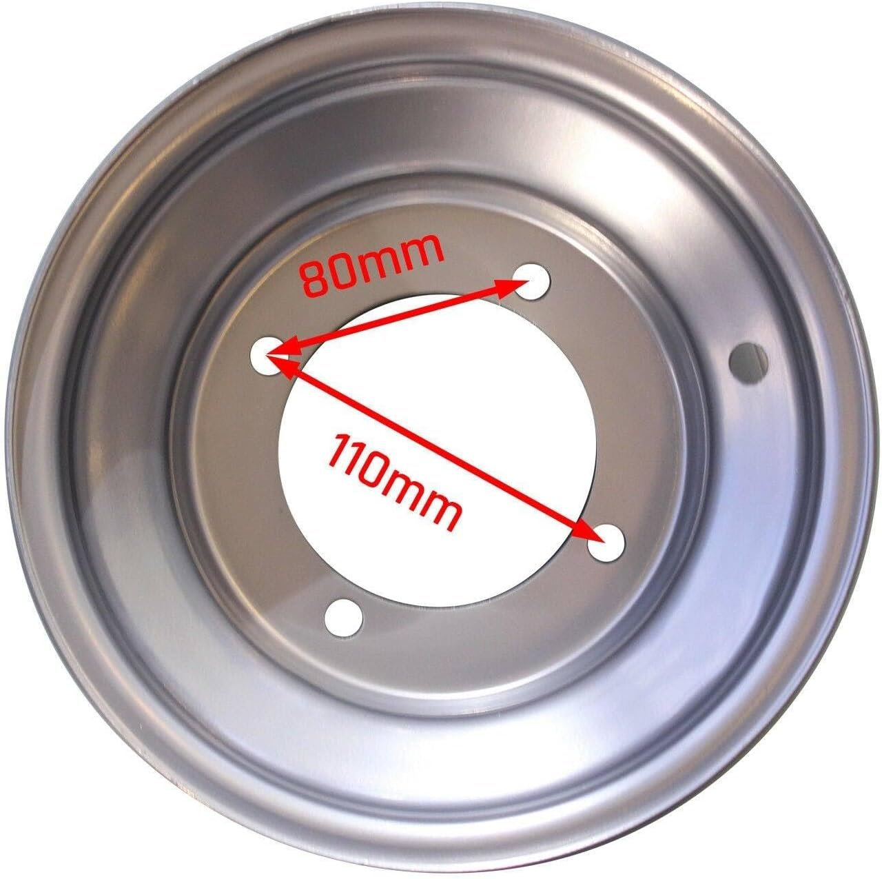 TDR 8 Inch Rear Rim for ATV Quad Bike Dune Buggy Ride-On Mowers Go Kart Trailer - 4 Bolt Holes, 18X9.5-8" Size