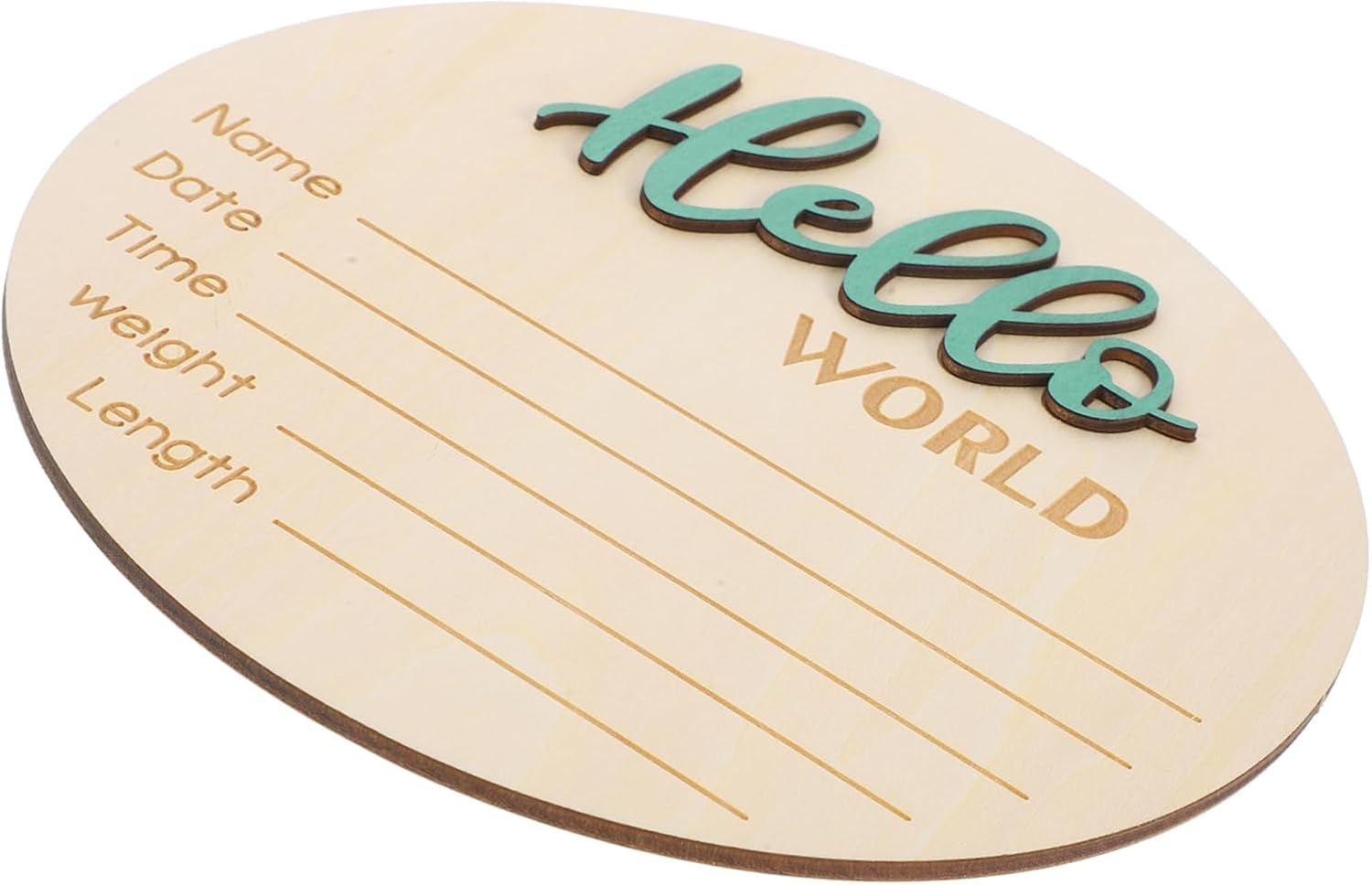 Wooden Birth Announcement Sign for Newborn round Name Announcement Photography Durable Sign for Shower and Nursery Decor image number 5