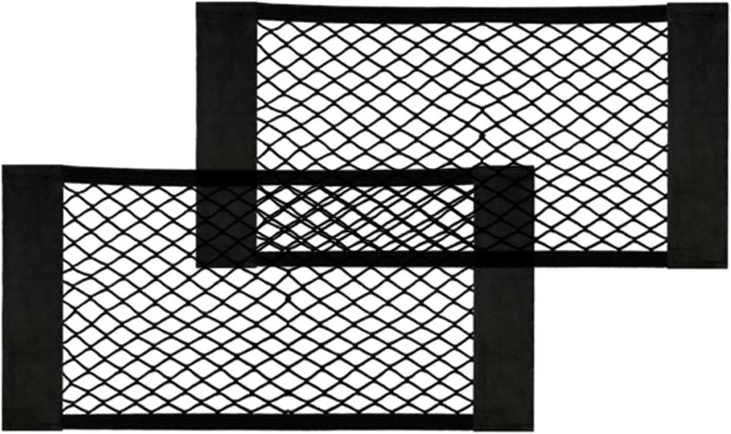 2Pcs Car Stretchable Storage,Universal Mesh Cargo Net Wall Sticker Organizer Pouch Bag Storage Mesh Net for Car Trunk (50CM) image number 1
