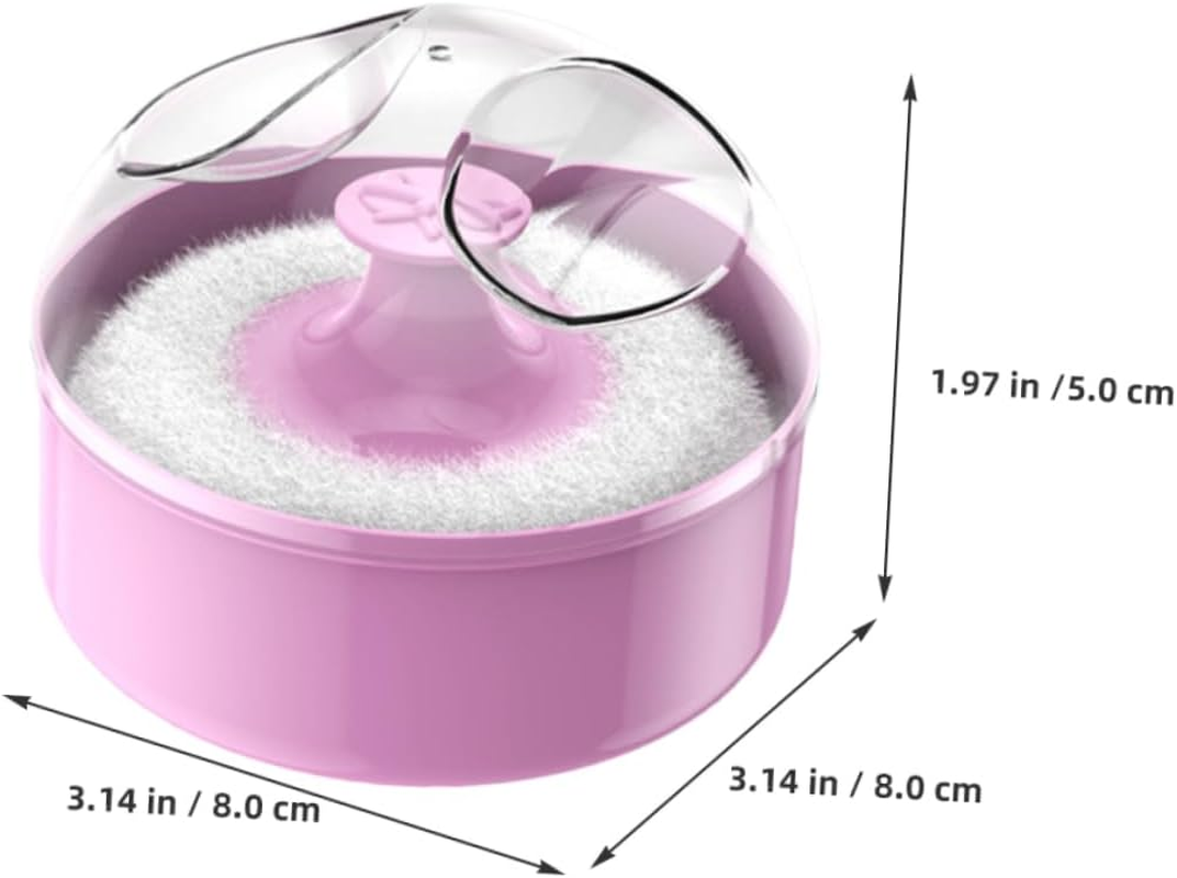 2Pcs Powder Puff for Body Face Powder Gentle Puff Storage Box Comfortable Easy to Use image number 1