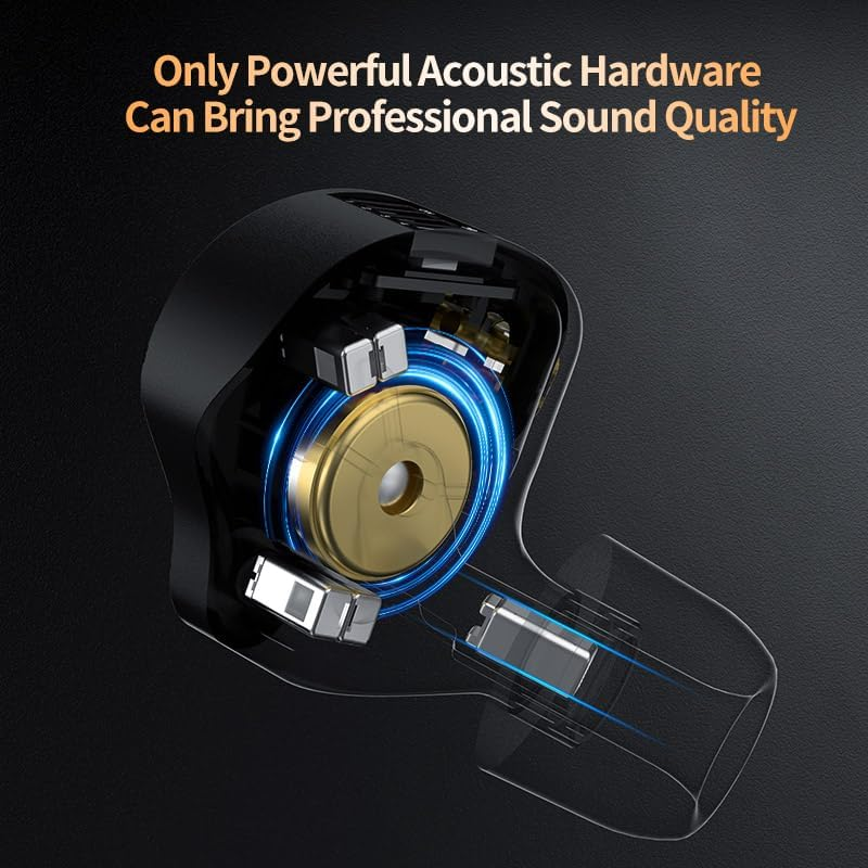 Keephifi KZ ZS12 PRO X IEM, Upgraded 1DD 5BA Iem Headphones KZ In-Ear Monitor Earphones KZ IEM with High Purity Silver Plated Cable for Lossless Transmission (Standard Version, No Micro) image number 1