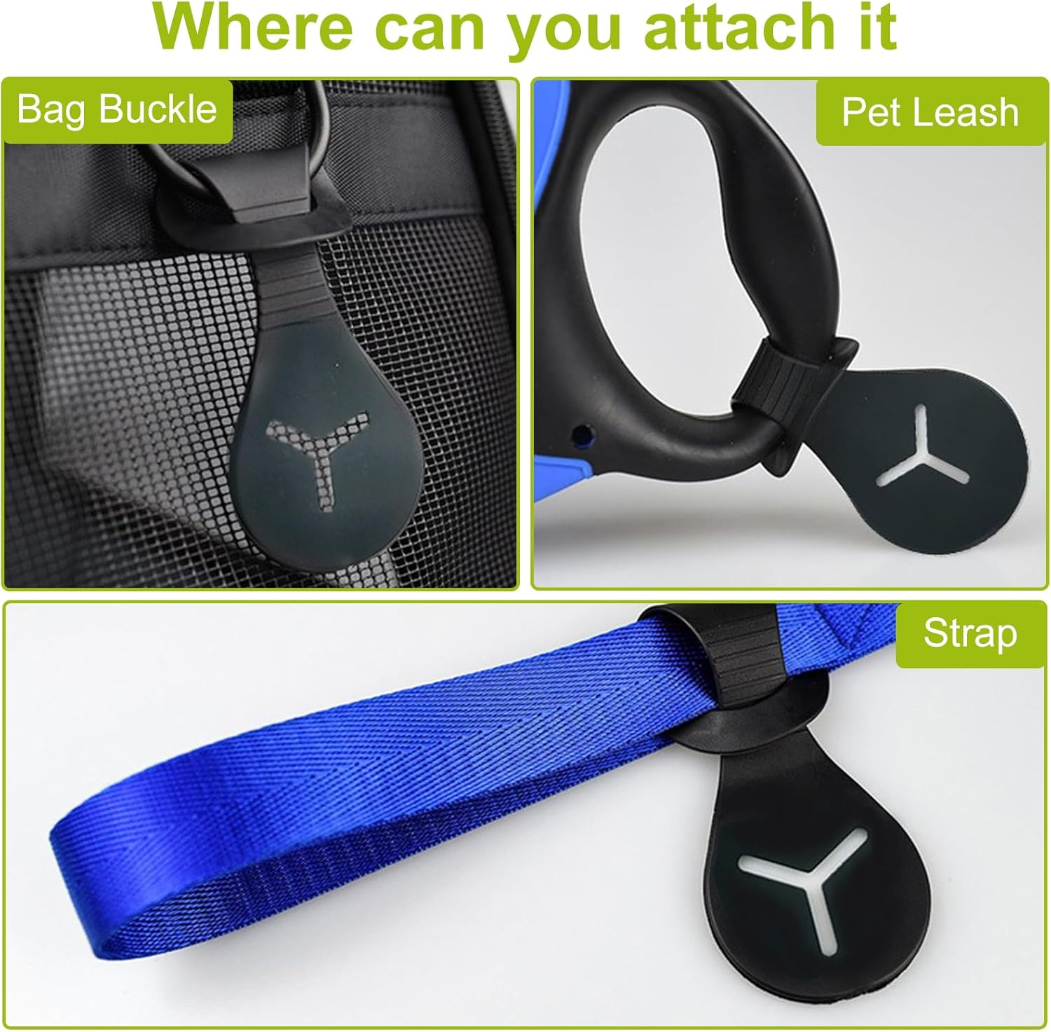 KASESSS Pack of 6 Silicone Waste Bag Holder, Dog Waste Bag Holder for Lead, Flexible Dog Waste Bag Clips for Dog Walks, Waste Bag Dispenser with Non-Slip Strips, Dog Waste Bag Dispenser