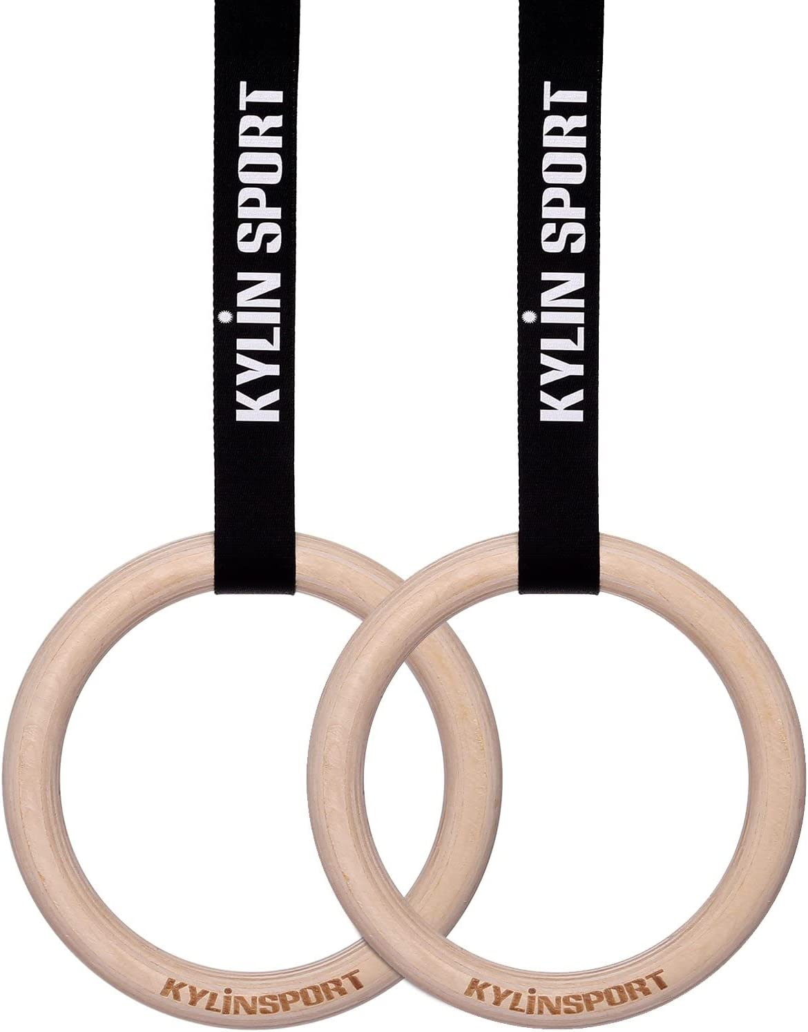 KYLIN SPORT Gymnastic Rings with Adjustable Straps Heavy Duty Exercise Gym Rings for Pull Ups and Dips,Cross-Training Workout,Strength Training,Fitness image number 2