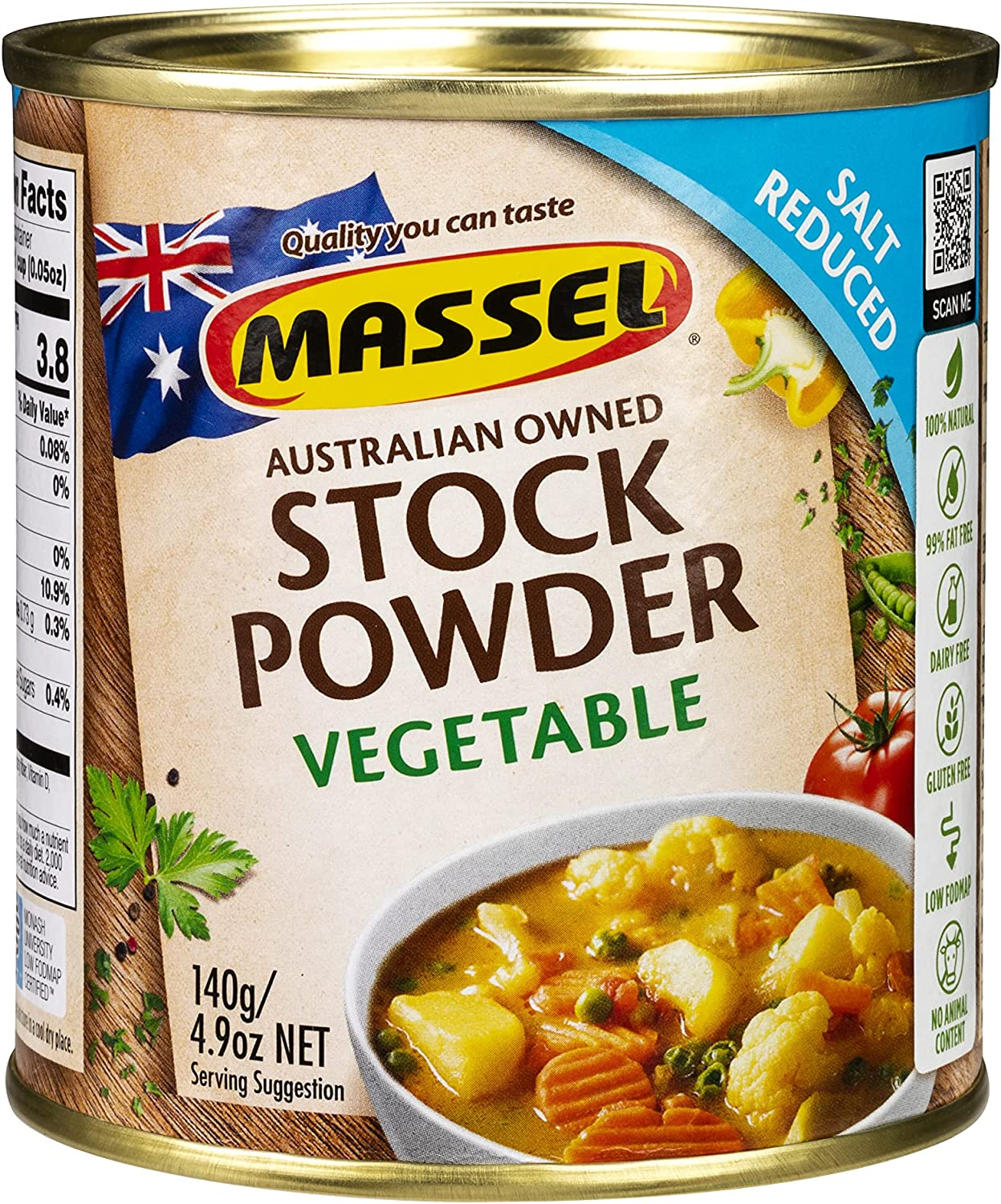 Massel Salt Reduced Vegetable Stock Powder - Plant Based, Low FODMAP & Gluten-Free, 140G X 6 Pack image number 2