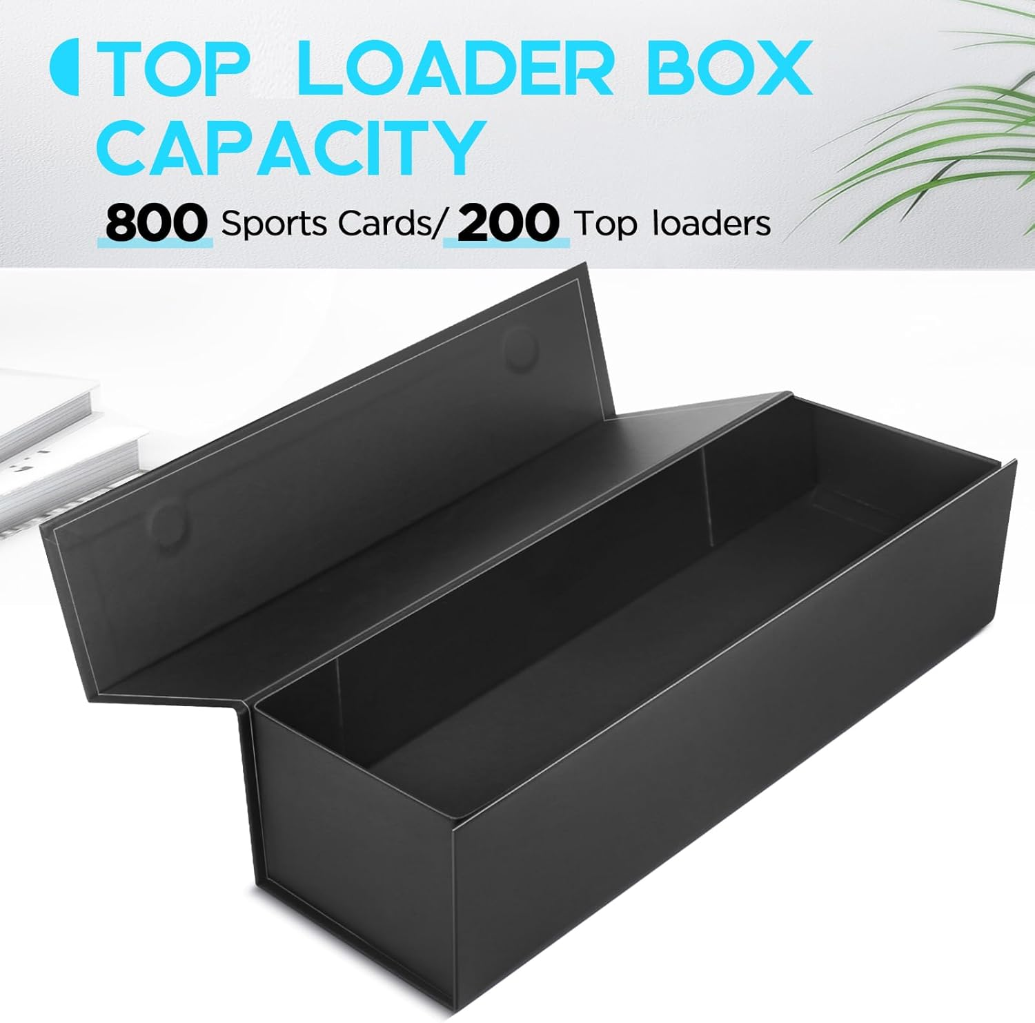 Trading Card Storage Box, Top Loader Storage Box, Trading Card Holder Topload Hobby Box for 800 Count Cards - 1 PACK image number 2