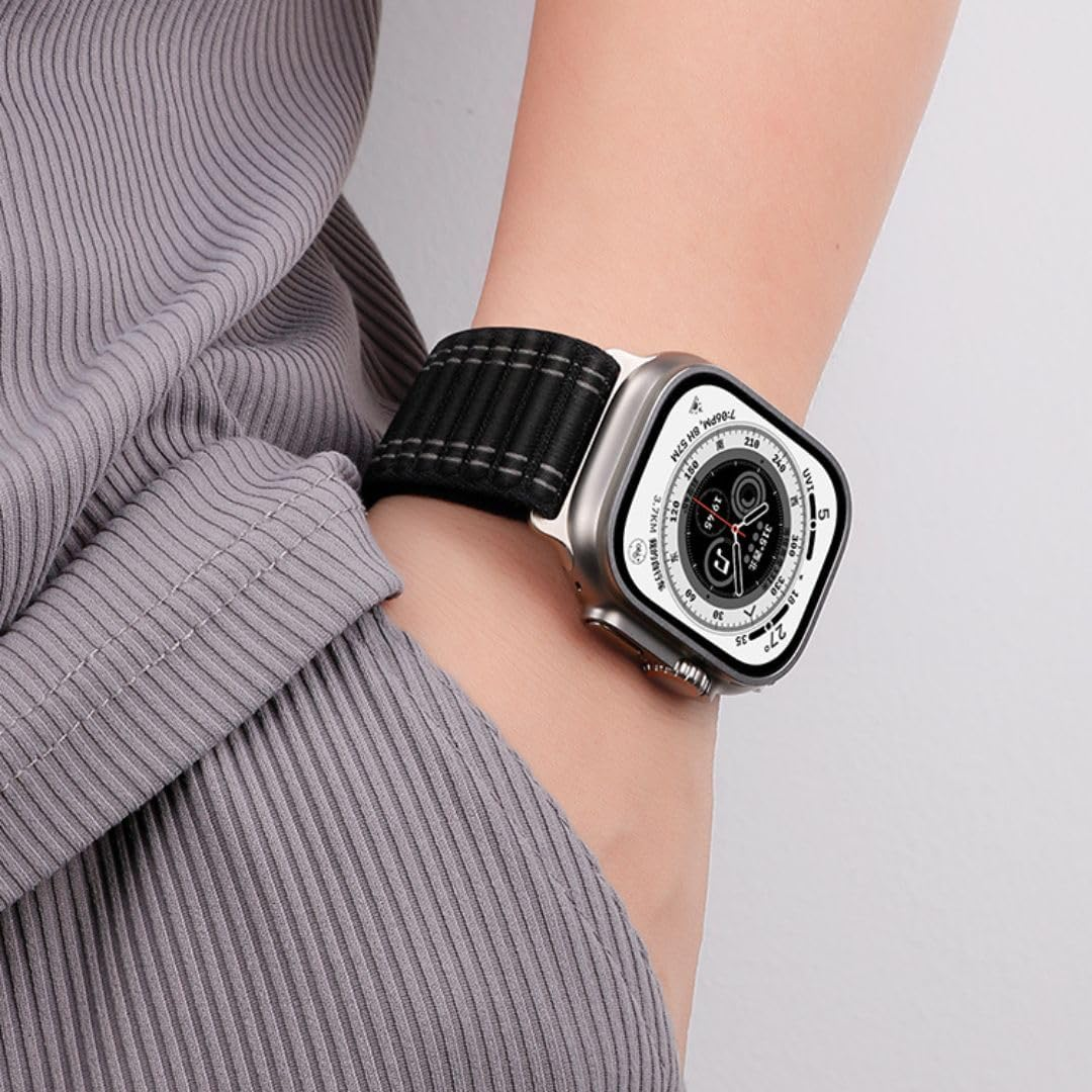 Compatible with Apple Watch Strap 46/45/44/49Mm 42/41/40/38Mm Women Men, Braided Sport Loop Band for Iwatch Series 11 10 9 8 7 6 5 4 3/SE 3 2/Ultra 3 2 Watch Band Nylon Fabric