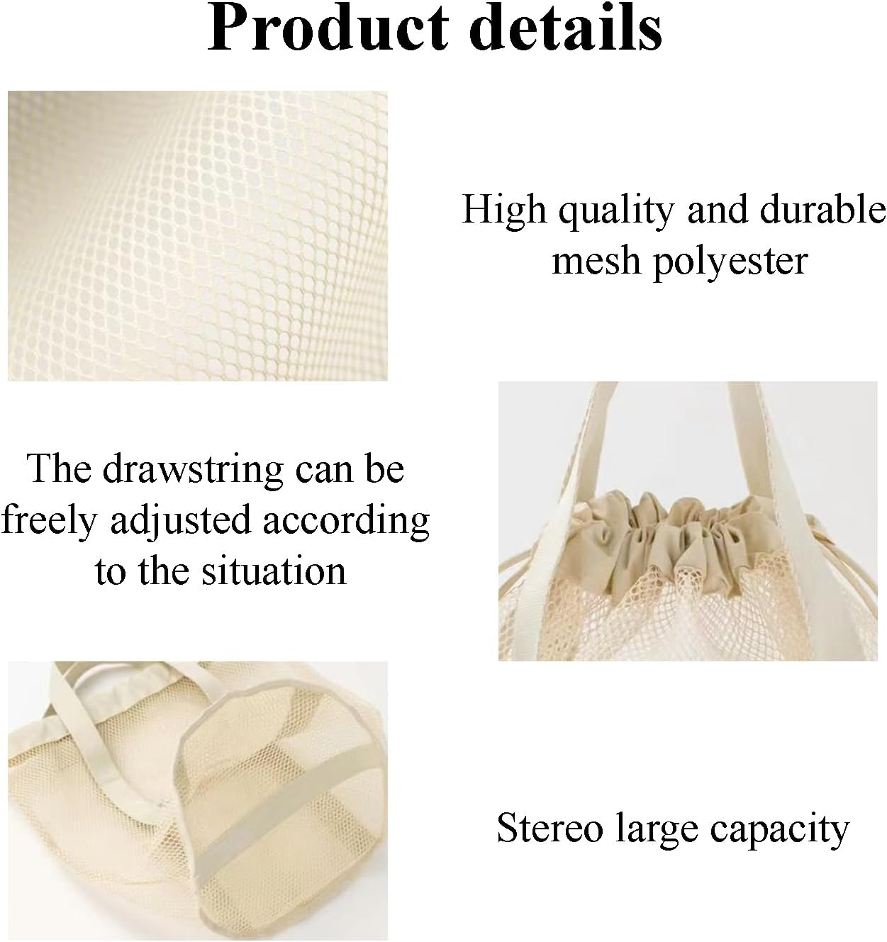 Portable Mesh Shower Caddy with Drawstring Pockets - Hanging Toiletry Bag for College Dorms, Travel, Gym & Camping, Quick-Dry Bathroom Organizer for Beach, Swimming, Essential Shower Tote (Purple)