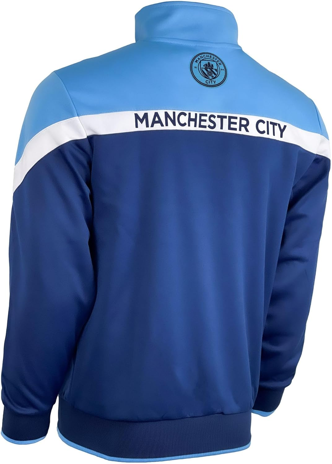 Boy'S Manchester City Jacket with Zipper Pockets, Licensed M. City Performance Track Jacket for Kids image number 1