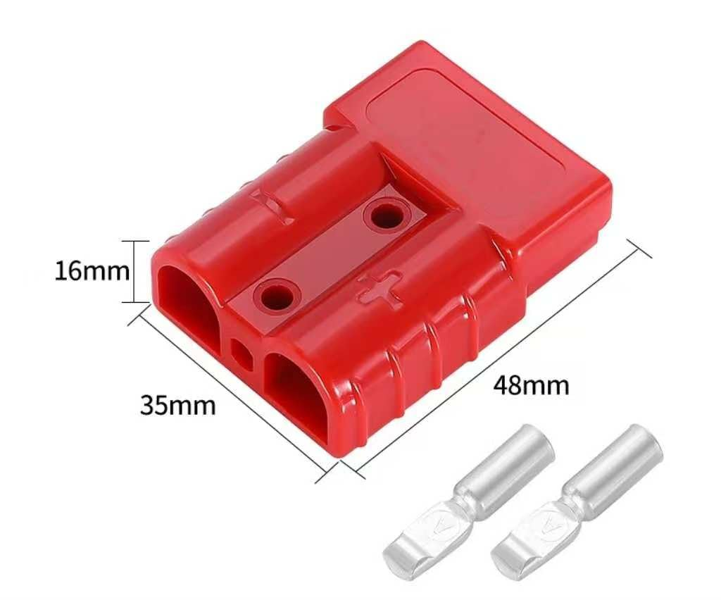 Homepik Co 6 Pack Coloured 50A Anderson Style Plug Connectors &ndash; 2 Blue, 2 Red, 2 Yellow with Copper Contacts | Heavy Duty 12V-24V DC Power Connector Kit for Caravan, Solar, Camping, 4WD image number 3