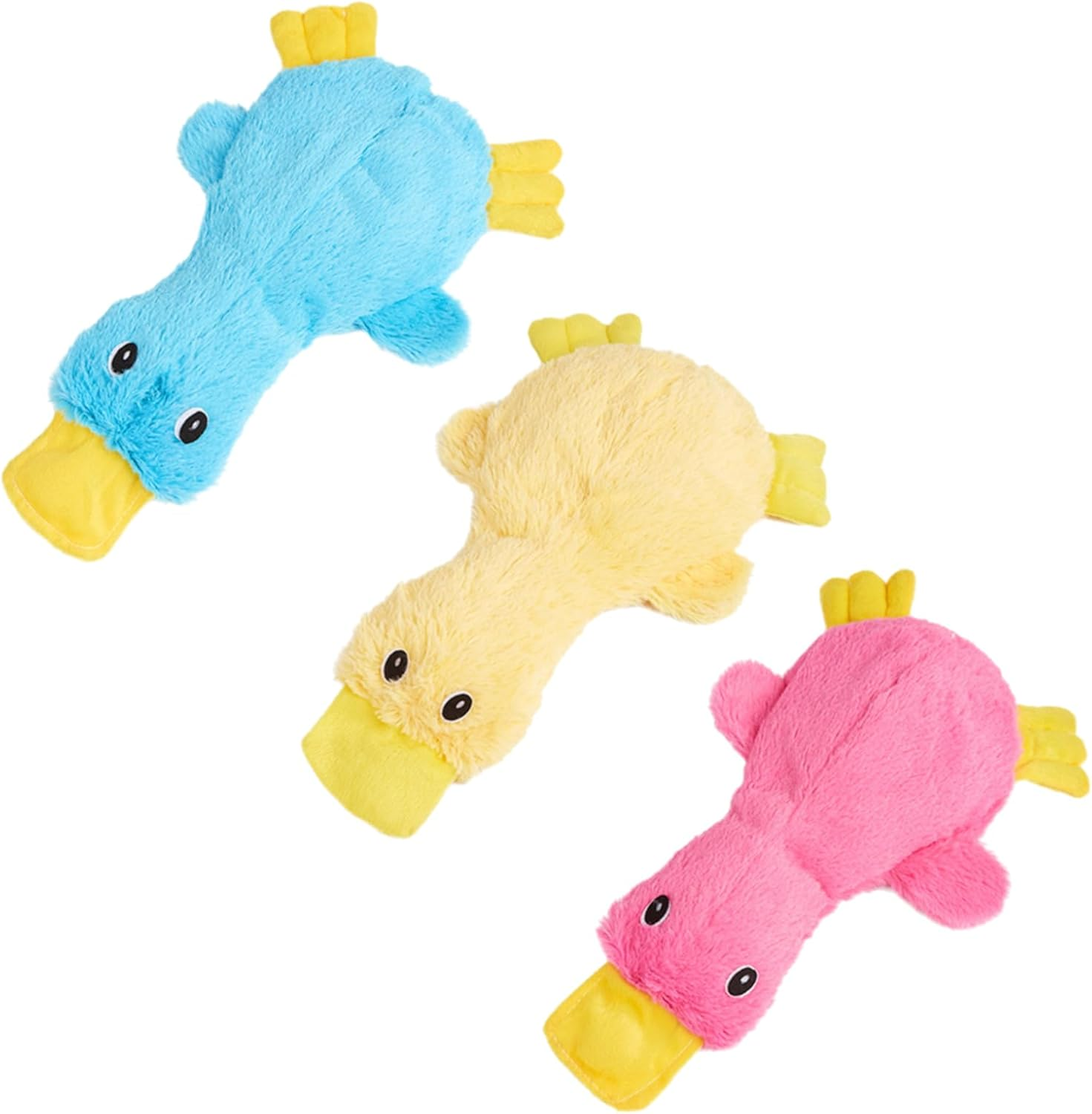 YSHIGUING Calming Duck Dog Toy for Indoor Puppy,Quack-Quack Duck Dog Toy,The Cute Dog Duck, Dogs Emotional Support Duck Pillow,Crinkle Squeaky Plush Stuffed Duck Dog Chew Toys,Birthday Gift (Blue) image number 6