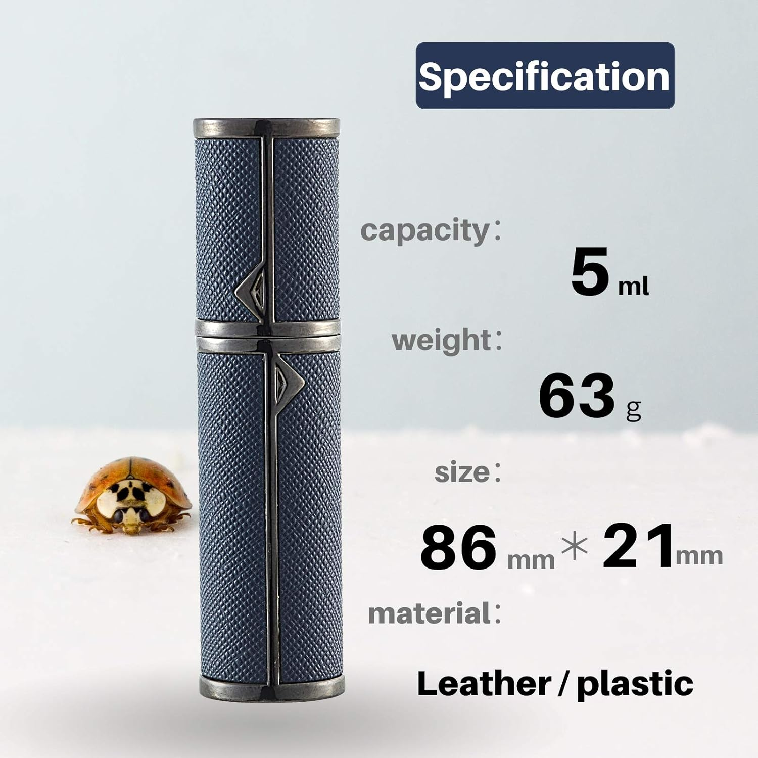 Refillable Portable Mini Perfume Atomizer for Travel, 5Ml Luxury Empty Leakproof Pump Perfume Spray Bottle Atomizer for Man and Woman (D.Blue(Bk)) image number 6