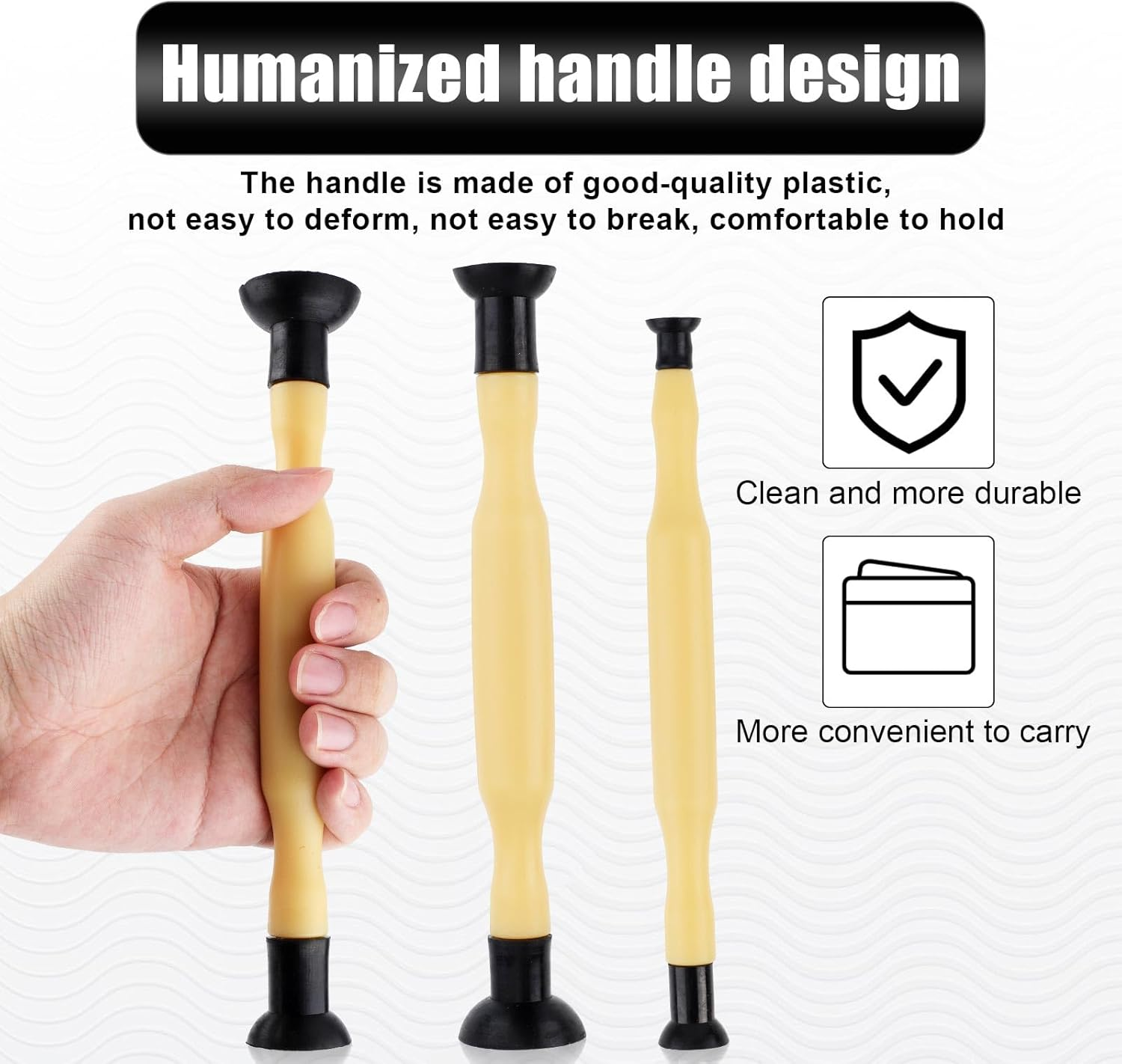 Gosknor 2Pcs Valve Lapping Tools, 2 Size Durable Valve Grinding Tool with Suction Cup and Comfortable Handle Valve Spring Compressor Tools Practical Maintenance and Repair Accessories image number 1