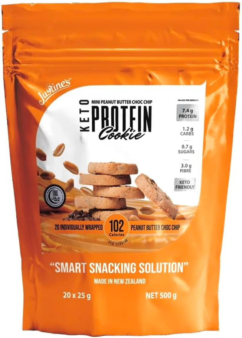 Justine'S Keto Mini Peanut Butter Choc Chip Protein Cookies, Low-Carb Snack - 500G image number 2