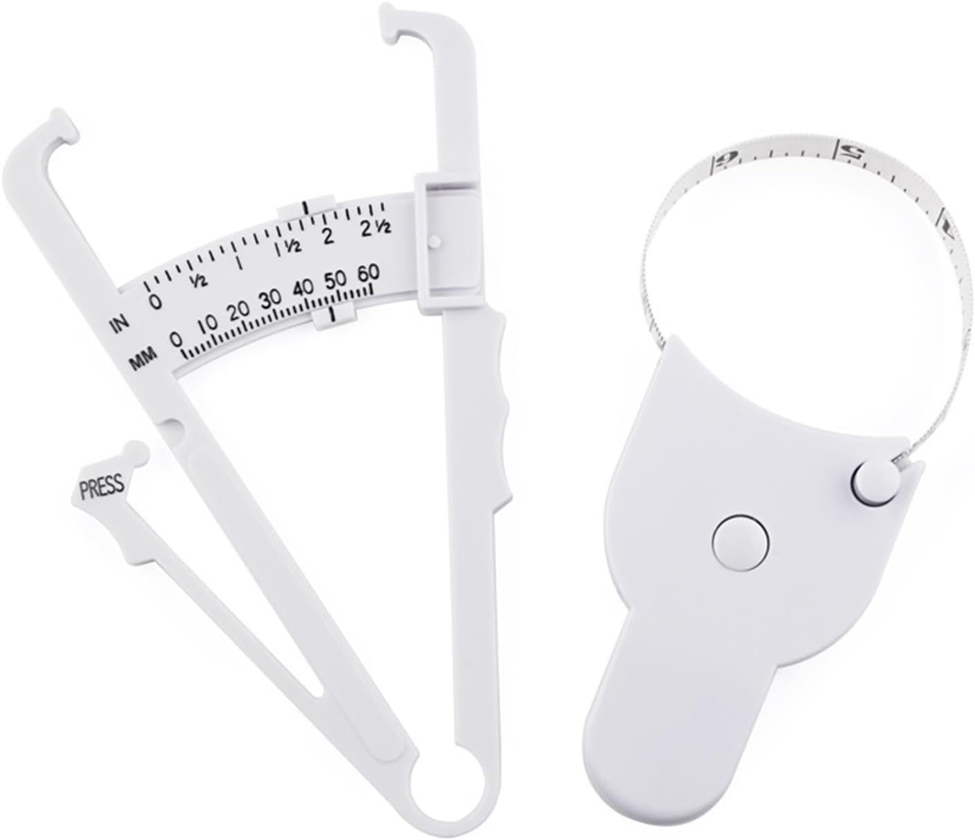 Body Fat Caliper & Measuring Tape for Body - Skinfold Calipers & Body Fat Tape Measure Tool for Accurate BMI Measurement, Fitness & Weight Loss Tracking (Upgraded Design 2-Pack Set) image number 4