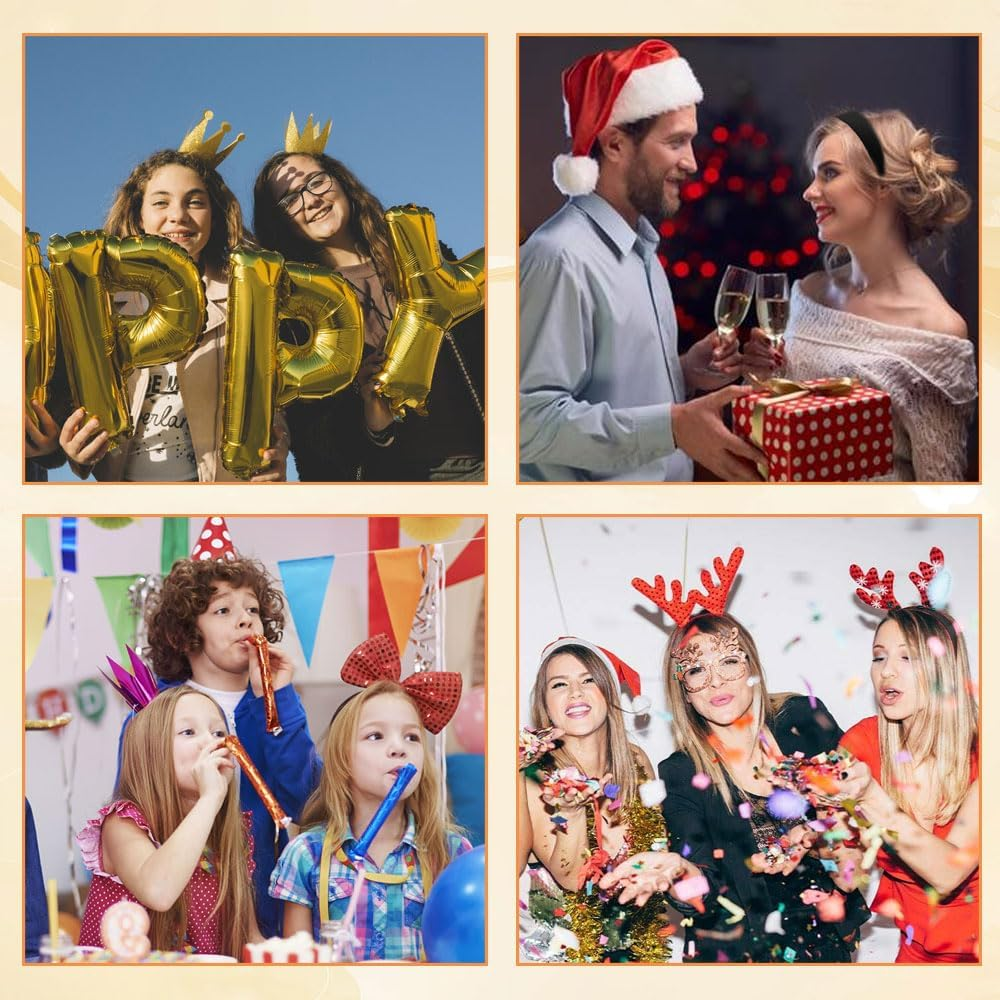 Pack of 4 Simple Women'S Headbands, 1.5 Cm / 2 Cm Wide, Flexible, Non-Slip Hairband, Vintage Plastic Headband, Black, Fashion, Comfortable, Wide, Hard Headband for Women, Girls, Christmas Party image number 2