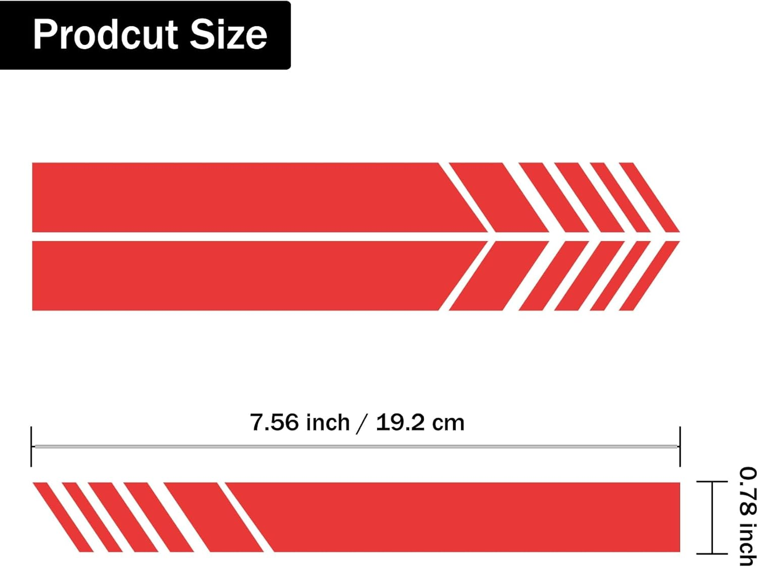 Car Exterior Accessories Rear View Mirror Stickers Decor Car Body Sticker Vinyl 4Pcs (Red)