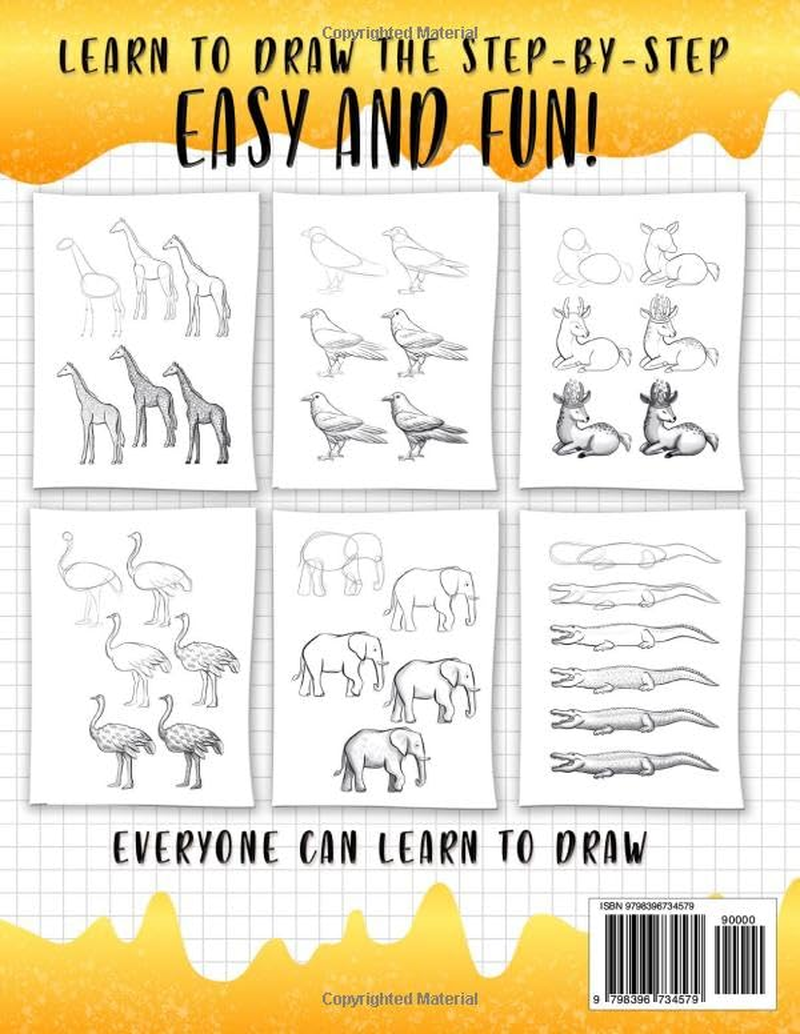 How to Draw Coolest Things Cute Animals: Step-By-Step, Fun, and Easy Sketching Guide for Kids. Learn to Draw Dogs, Cats, Lions, Elephants, Dolphins, and More! image number 2
