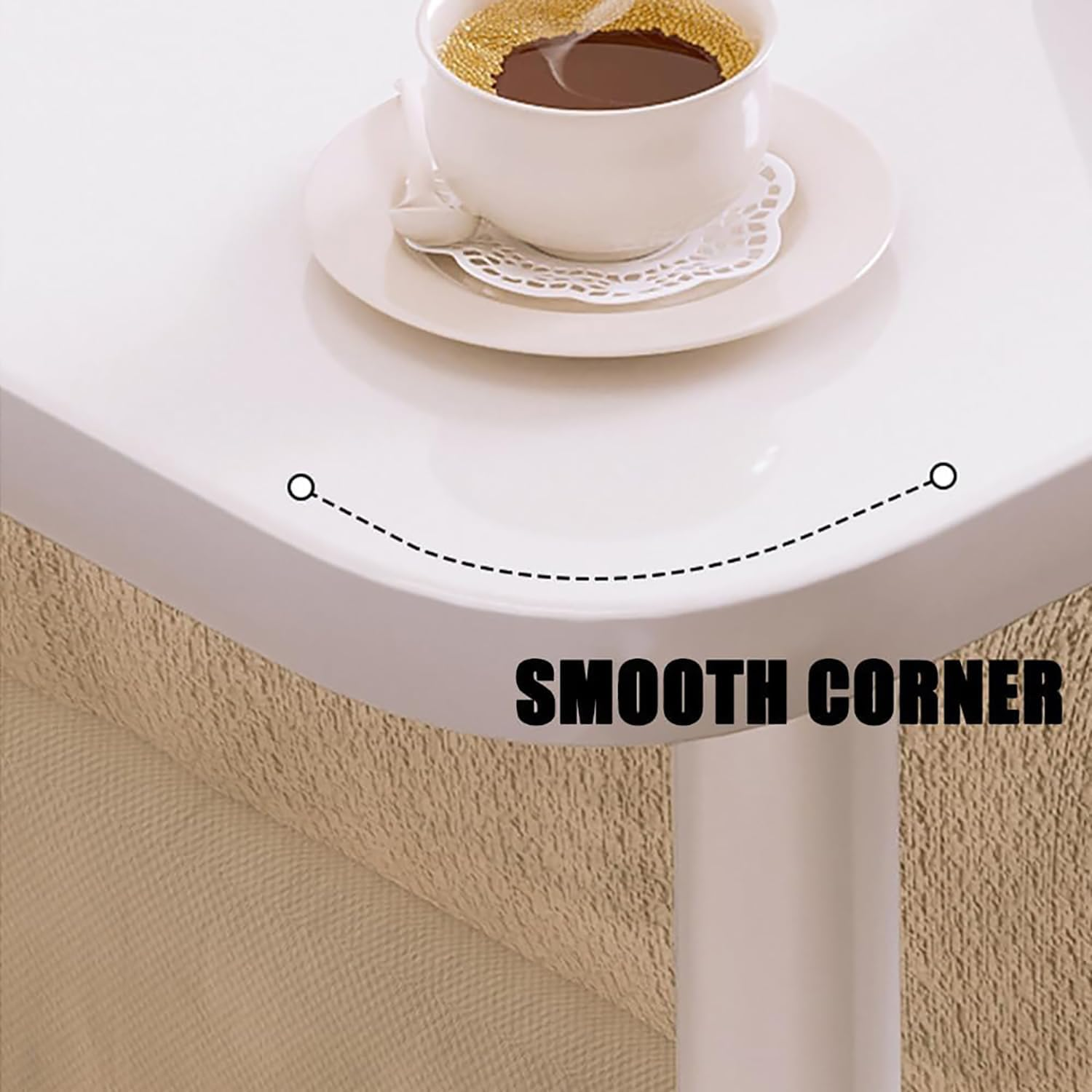 Lifting and Rotating Laptop Desk, Movable Bedside Tables with Rollers for Home and Office, Adjustable Computer Stand Couch Desk Table with Tiltable Tables Sofa Coffee Side Table image number 1