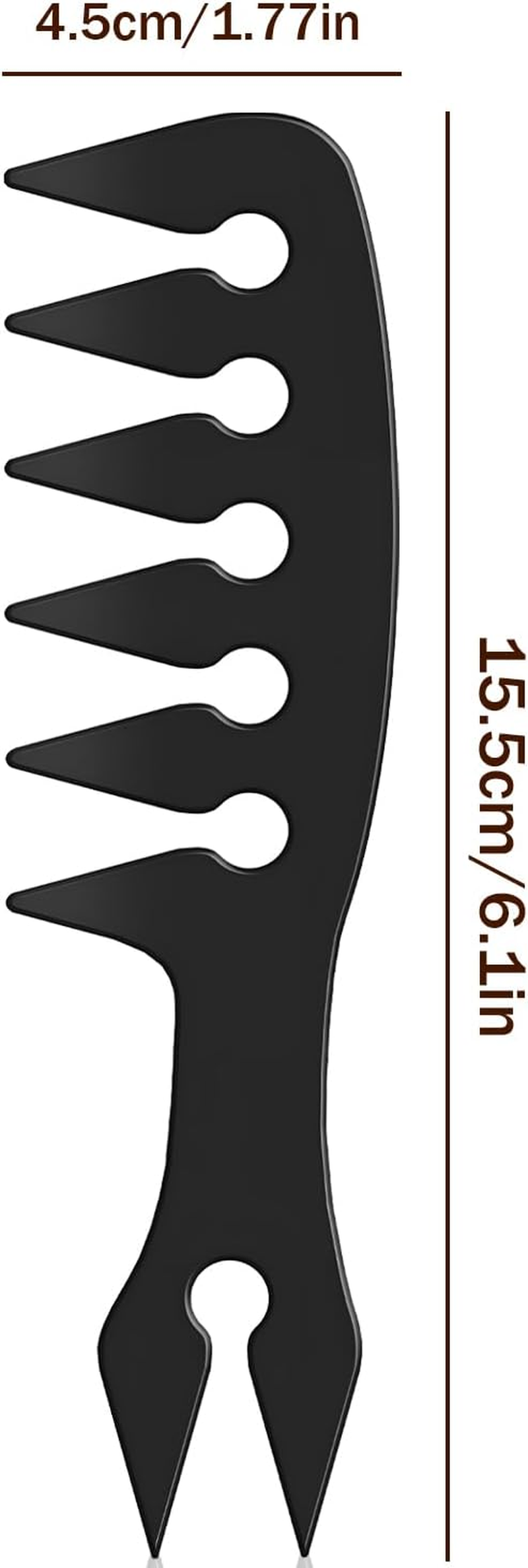 Wide Tooth Combs,Texture Comb for Hair Styling Men Women Barber Black image number 4