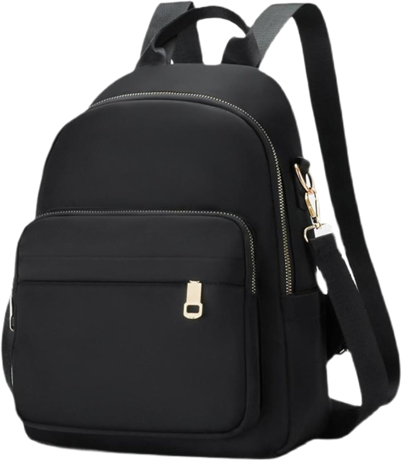 Mini Backpack Mini Backpack for Women Multi-Pocket Minimalist Black Small Backpack with Tote & Shoulder Strap Adjustable Waterproof Backpack Purse for Business, School, Travel Small Backpack image number 4