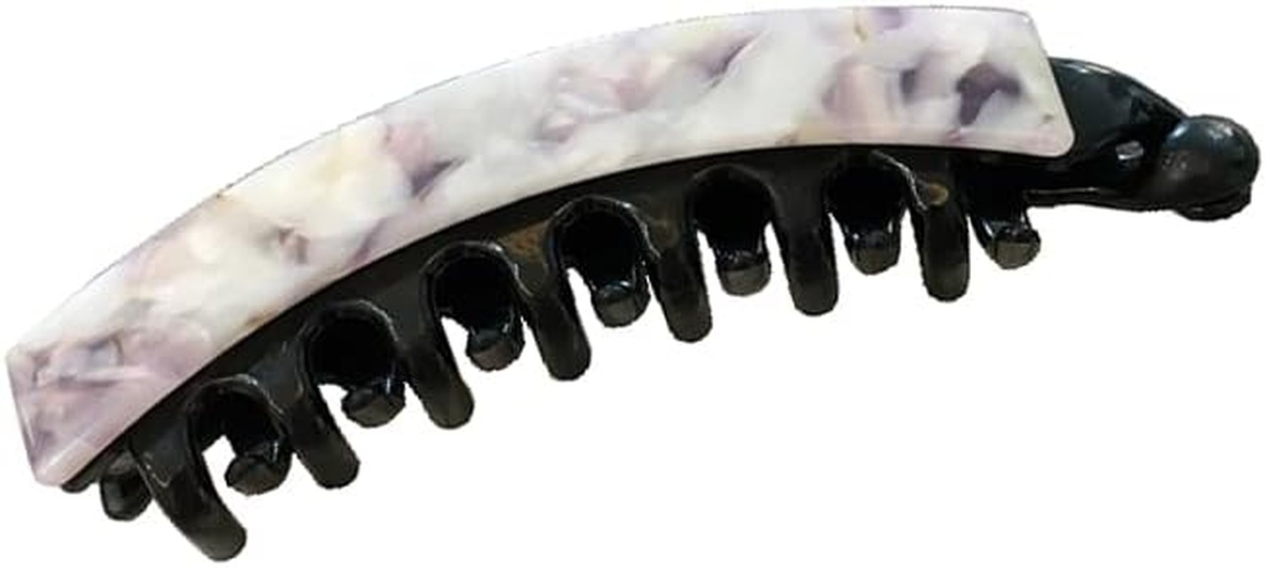 Qingoo Banana Hair Clip, Hair Accessory, Ponytail Holder, Headpiece for Women and Girls, 1 Piece (10.8 Cm X 3.2 Cm, Light Purple) - Cream image number 1