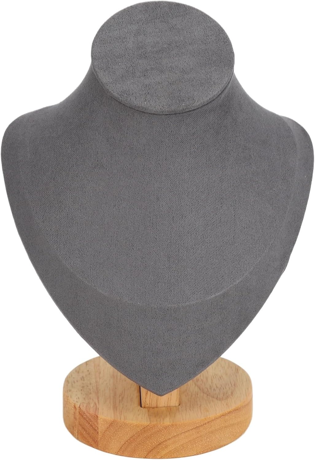 Necklace Display Stand, Jewelry Holder, Mannequin Jewelry Bust Display Holder, Flannel Jewelry Easel Necklace Chain Display Bust Stand Tower Rack for Home Shop (Black)