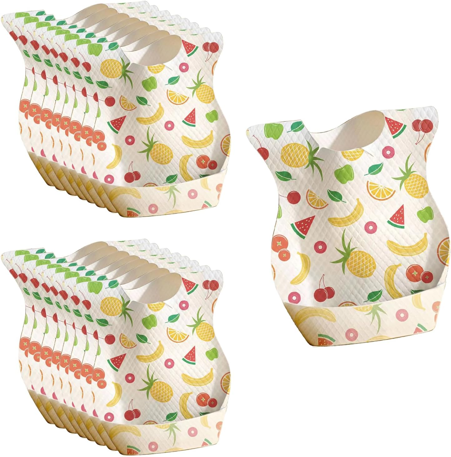 30 Pack Baby Waterproof Bibs with Large Pocket,Adjustable Neck for Boys Girls, Ideal for Travel, Outdoor, Mealtime, Soft & Lightweight image number 5