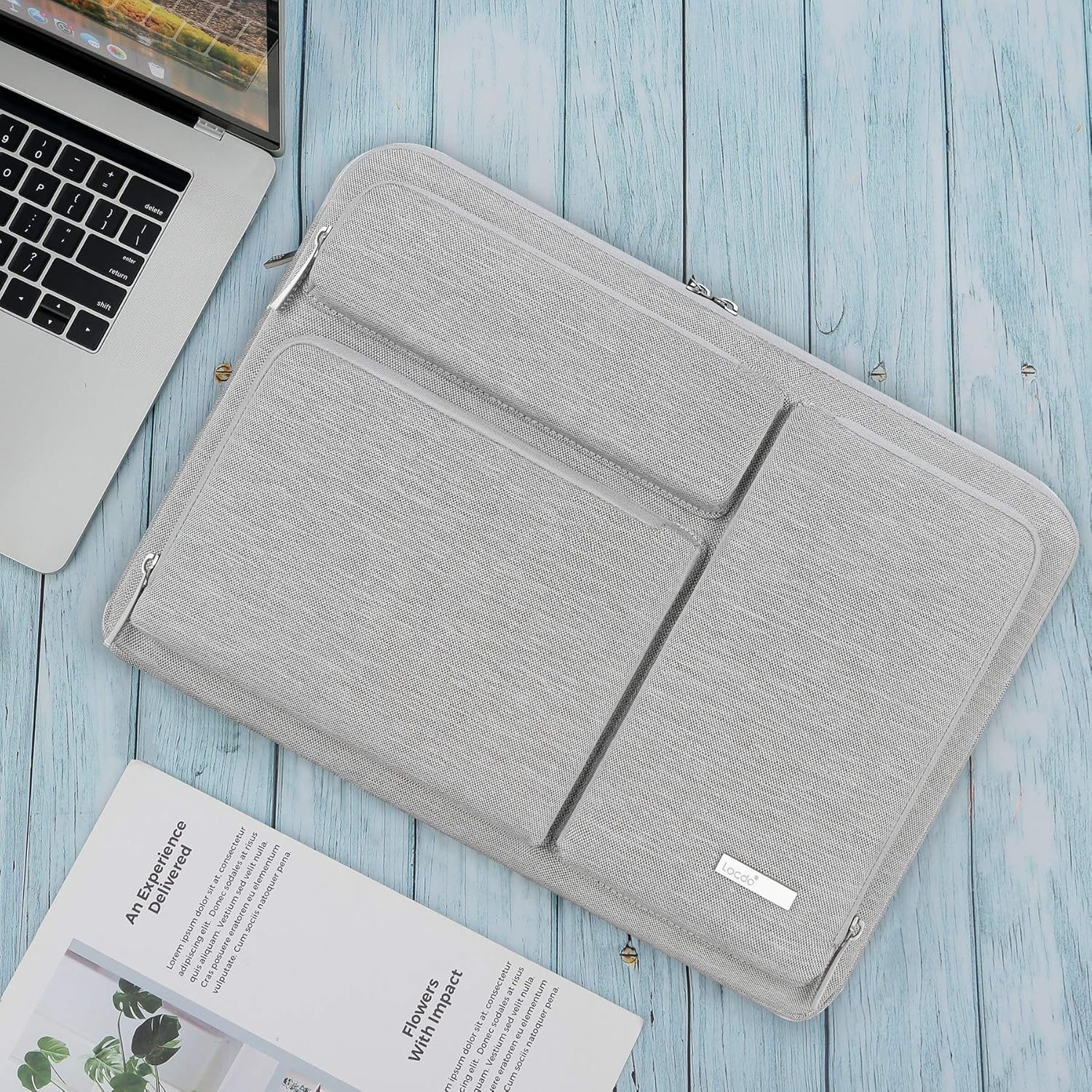 Lacdo 360&deg; Protective Laptop Sleeve Case for 13 Inch New Macbook Air M4 A3240 2025, M3 A3113, M2 A2681, M1 A2337 | 13" Macbook Pro M2/M1 A2338 A2251 | 13" Ipad Air M3 / Ipad Pro M4 Computer Bag, Gray