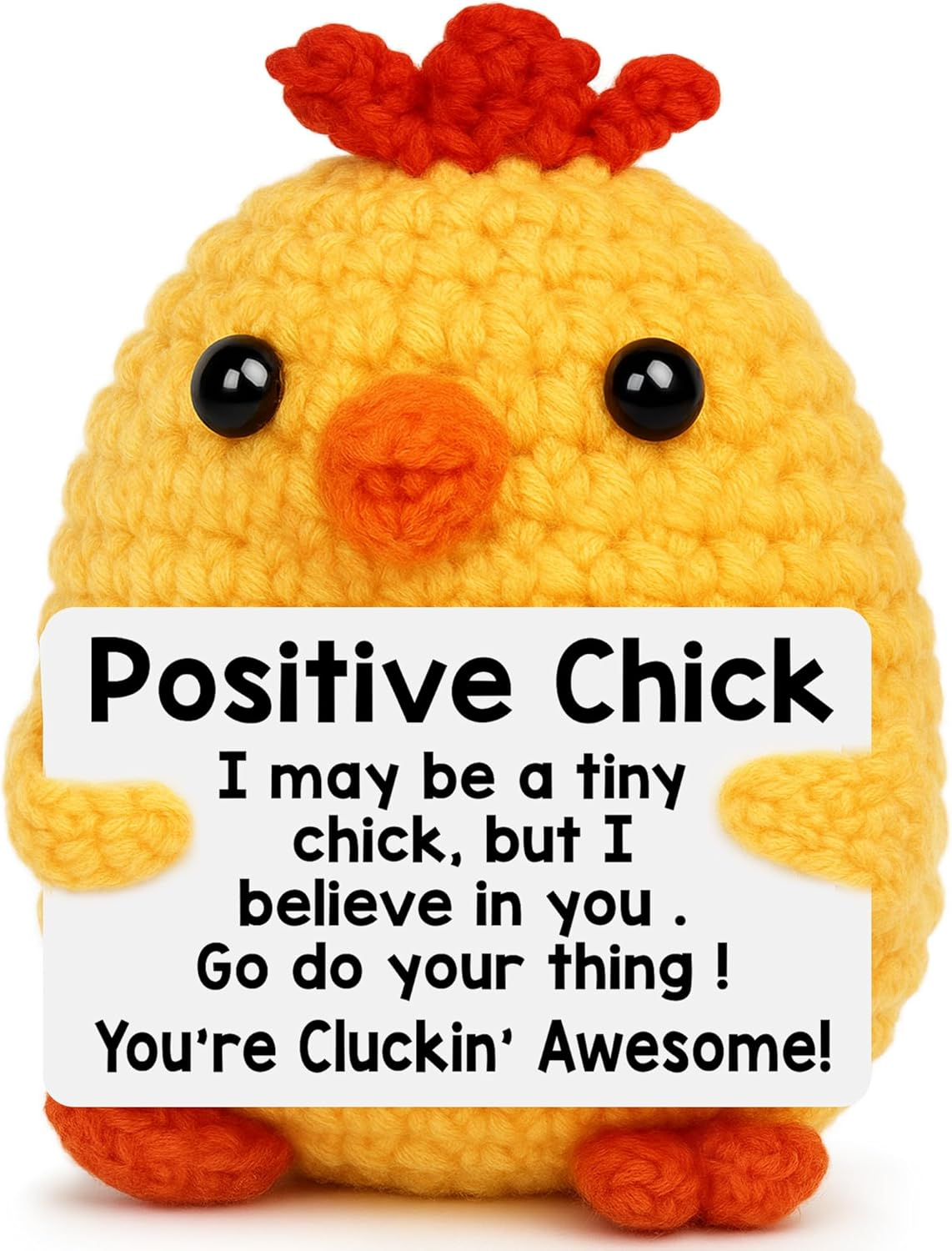 Mini Chicken Birthday Gifts for Women, Kindergarten Graduation Gifts for Her Him College Teen Daughter Friend Sister, Positive Crochet Animals Emotional Cheer up Support Handmade Chick Potato Pickle image number 4