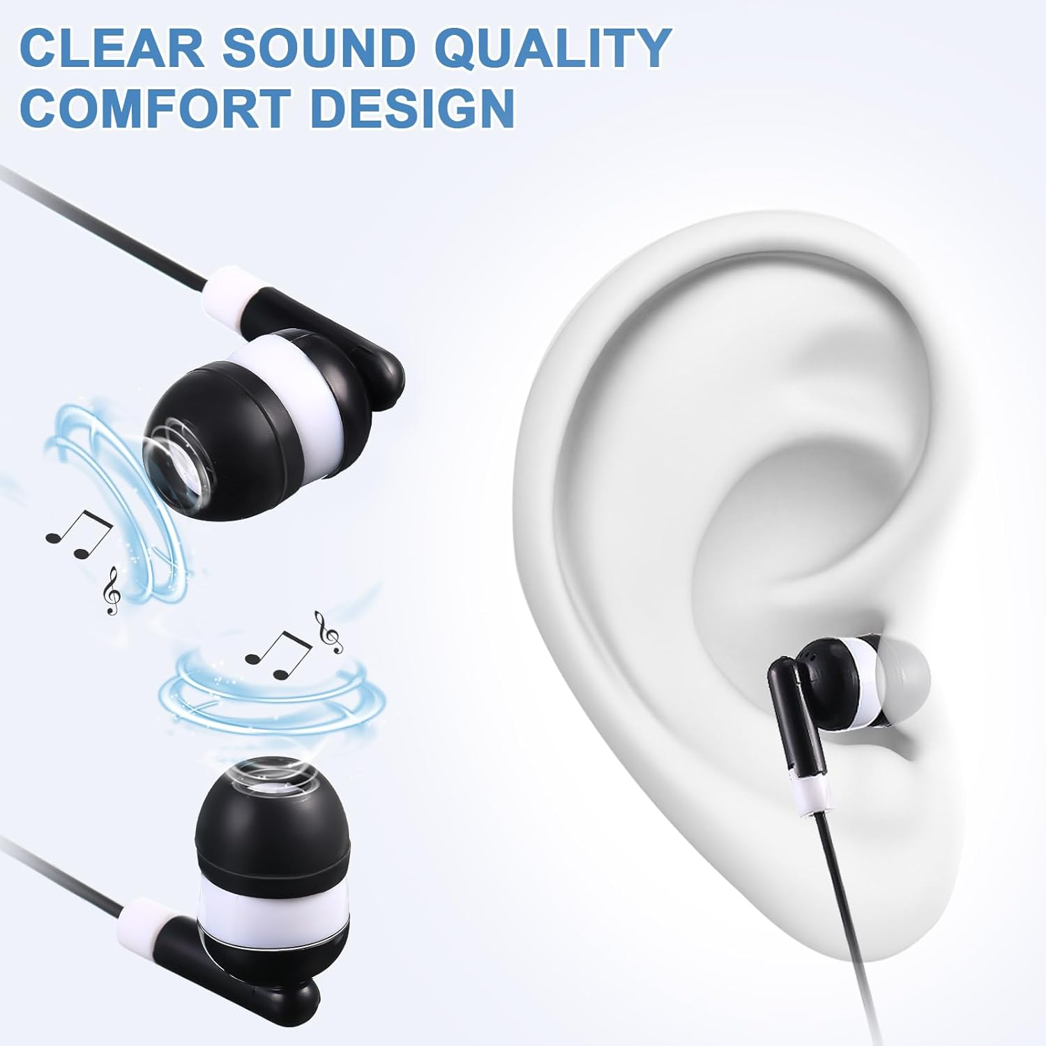 160 Packs Colorful Wired Earbuds, Colored Student Earphones with Individual Bag Disposable Headphones for Kids Children Students Classroom School Library Laptop, 8 Colors - Colorful image number 6