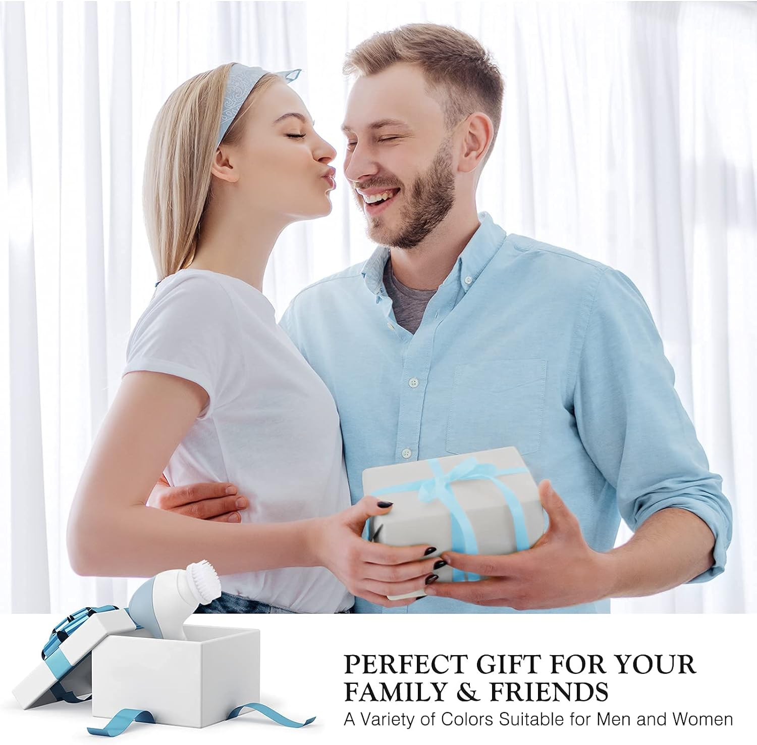 Electric Facial Cleaning Brush with 5 Brush Head,Waterproof Electric Exfoliating Face Cleaning Brush,Face Spa System for Deep Scrubbing,Gentle Exfoliation - 001 image number 1