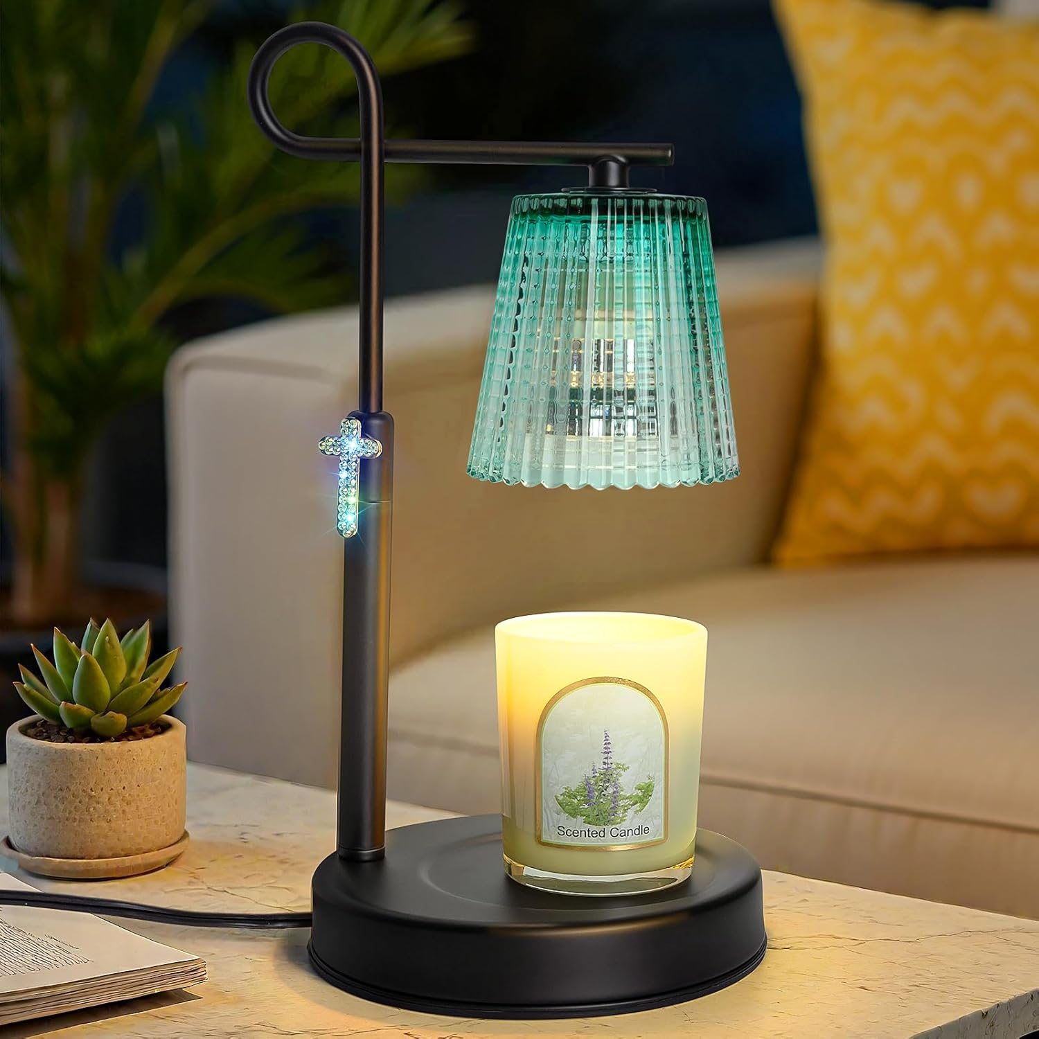 Candle Warmer Lamp with Timer Dimmer, Adjustable Height Wax Warmer Lamp for Jar Candle, Wax Melter House Warming Gifts New Home D&eacute;cor, Birthday Gifts for Women Mom (Gold)