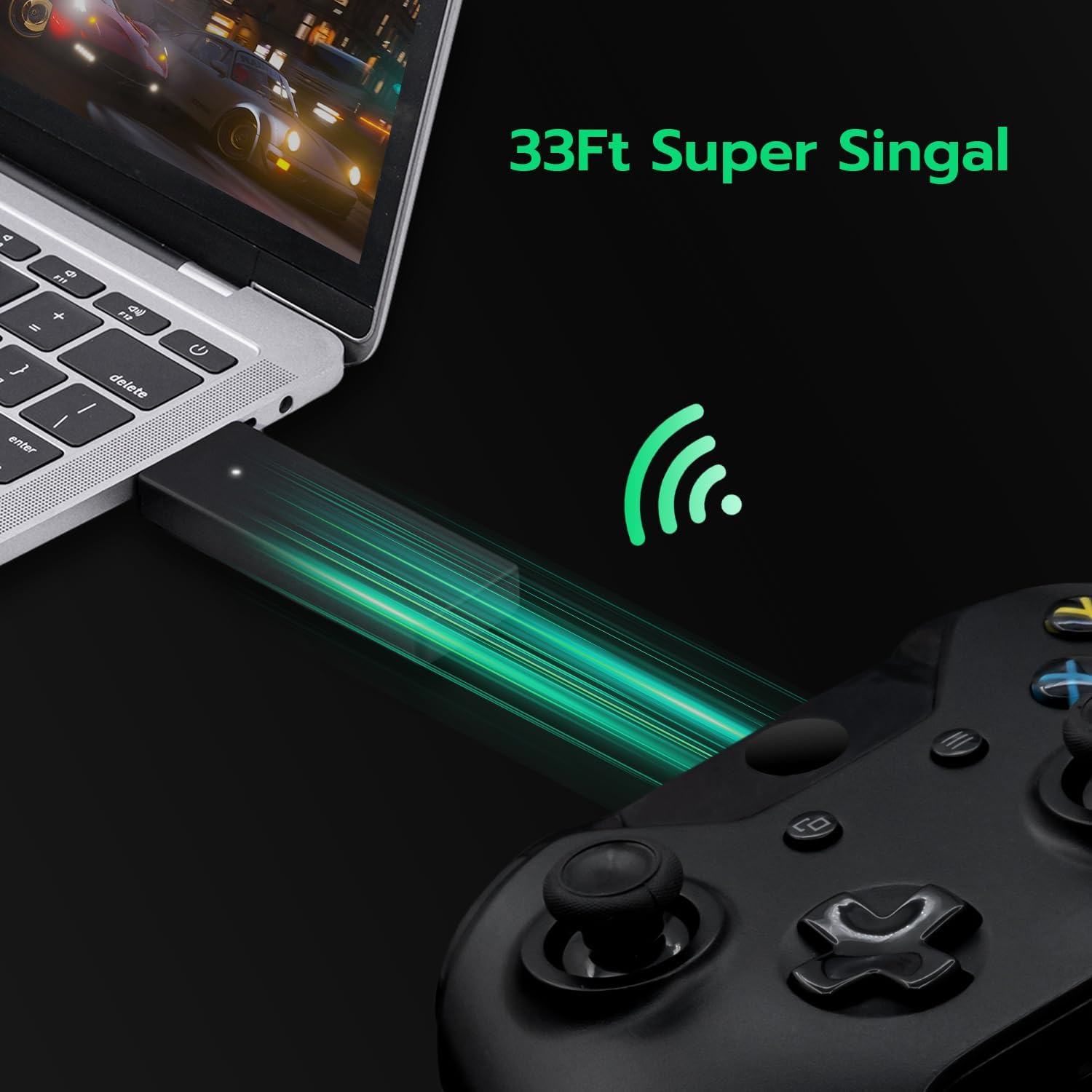 Mcbazel Wireless Adapter for Xbox One, Gaming Receiver Compatible with Windows 7, 8, 8.1, 10,11/ Pc/Xbox One S&X/Xbox Elite 1/2 image number 2