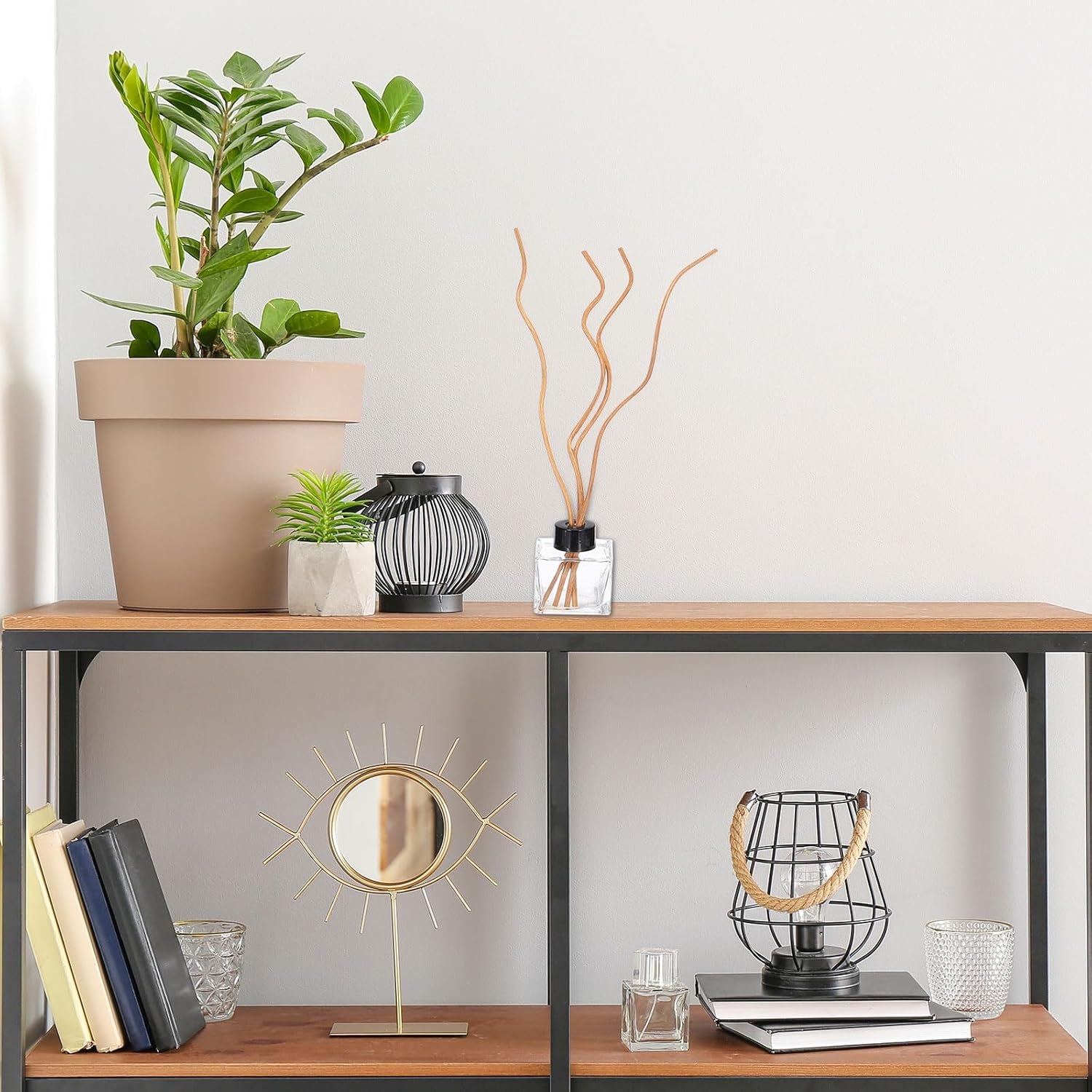 Sourcing Map 20Pcs Wavy Rattan Reed Diffuser Sticks, 28Cm/11 Natural Wooden Rattan Fragrance Diffuser Refill Sticks Replacement for Home, Bedroom, Hotel, Bathroom Shelf Decor (Light Coffee) image number 5