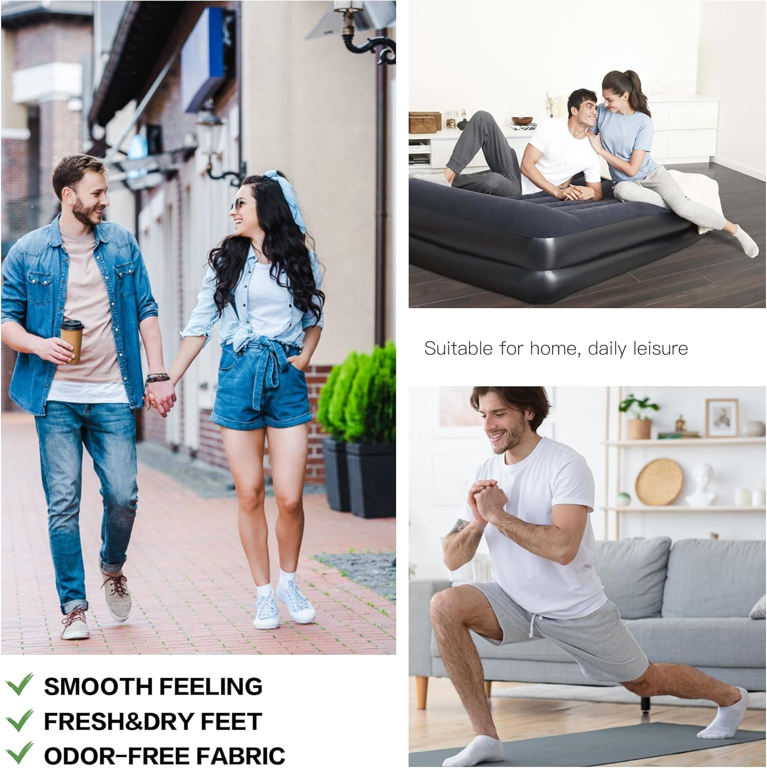 CLOSEMATE 6 Pairs Men Short Socks Bamboo Viscose Ankle Low Cut Breathable Non Slip Casual image number 3