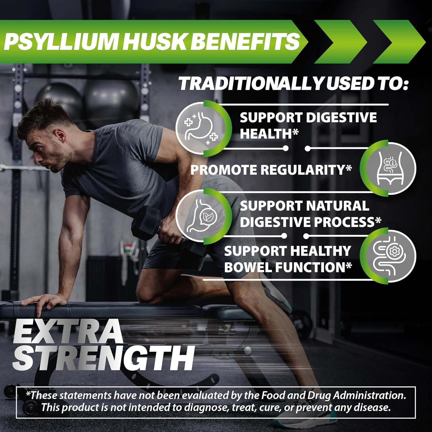 Psyllium Husk Fiber Supplement, 1,500Mg per Serving | with Inulin & Chia Seed | Plant-Based, Non-Gmo, Gluten-Free (60 Capsules) image number 2