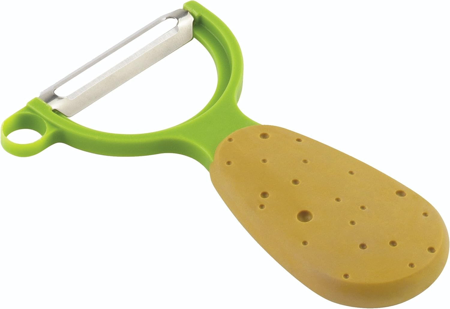 Kuhn Rikon 20401 Straight Veggie Peeler, Potato Design, Brown/Green, 1.3X7.2X13 Cm image number 1