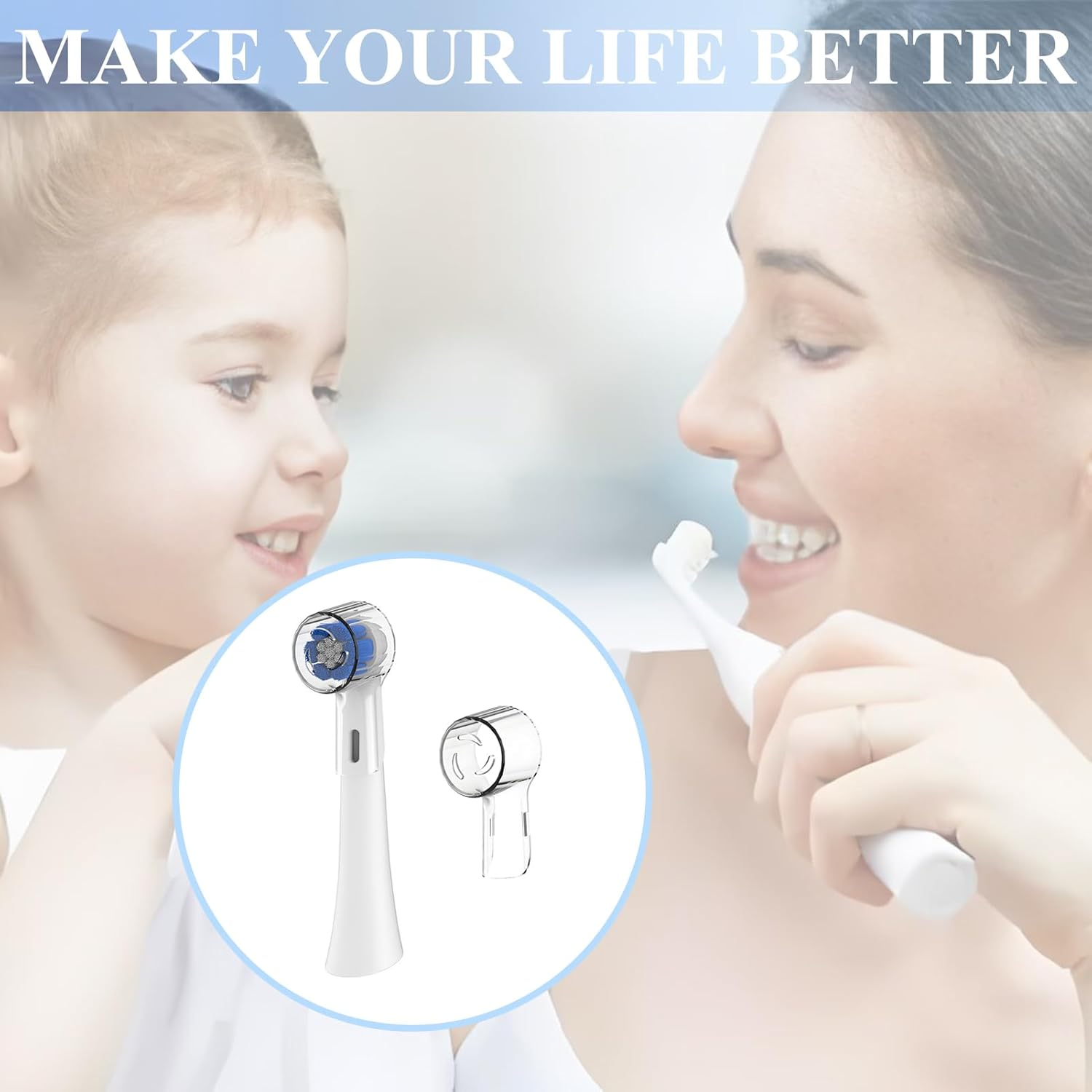 Cover for Oral B Toothbrush Heads - 4 Pcs Toothbrush Heads Cover Caps Compatible with Oral B Replacement Brush Heads, Io Series/Pro Series/Vitality Plus, Exquisite Packaging image number 5