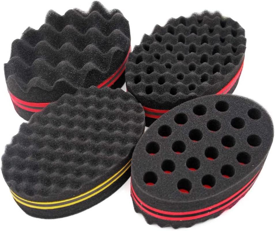 4 Pcs Varied Small Hair Twist Sponge Brush for Dreads Locking Twist Afro Curl Coil Wave Hair Care Tool (Blend) image number 6